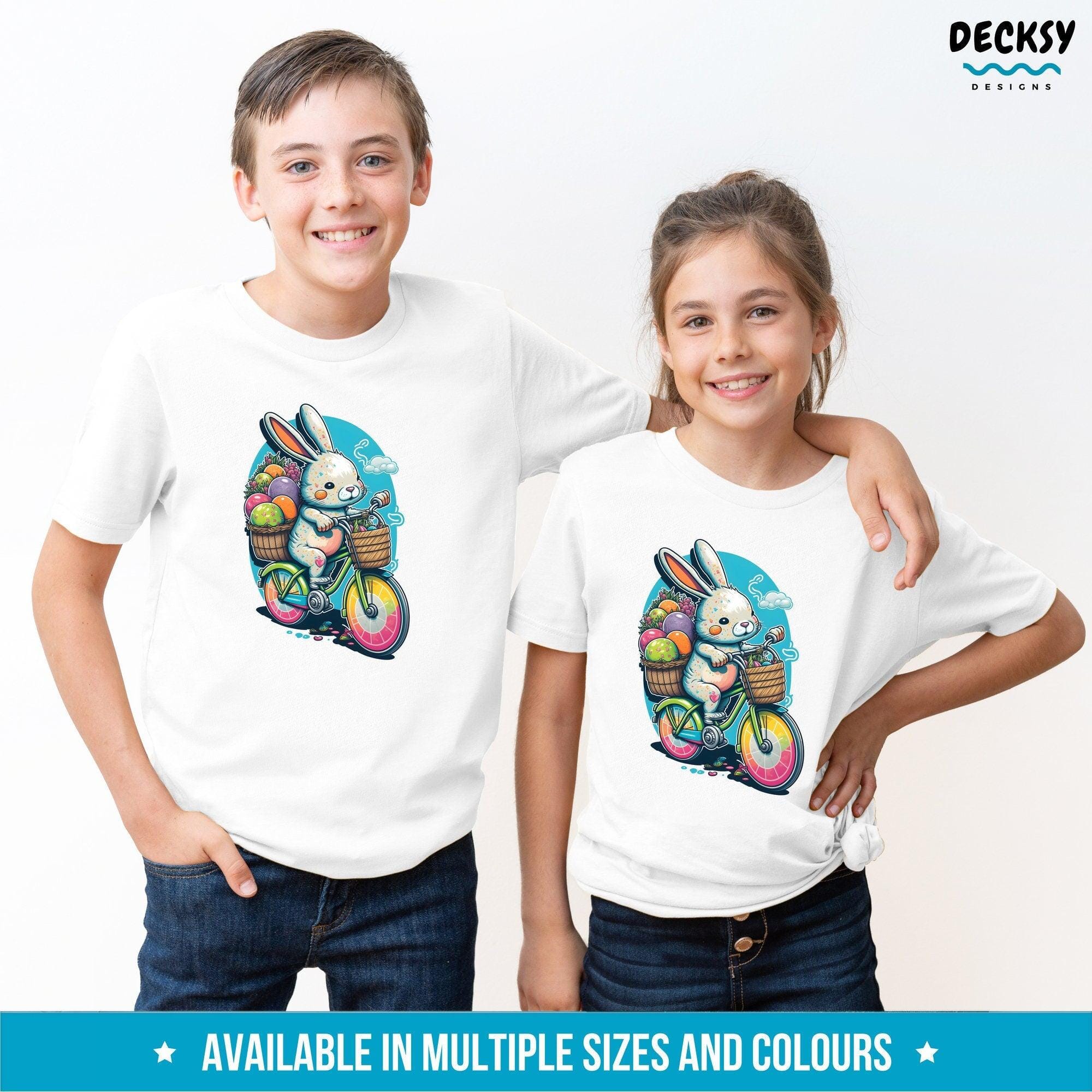 Cute Easter Bunny Tshirt for Kids, Easter Egg Hunt Gift-Clothing:Gender-Neutral Adult Clothing:Tops & Tees:T-shirts:Graphic Tees-DecksyDesigns