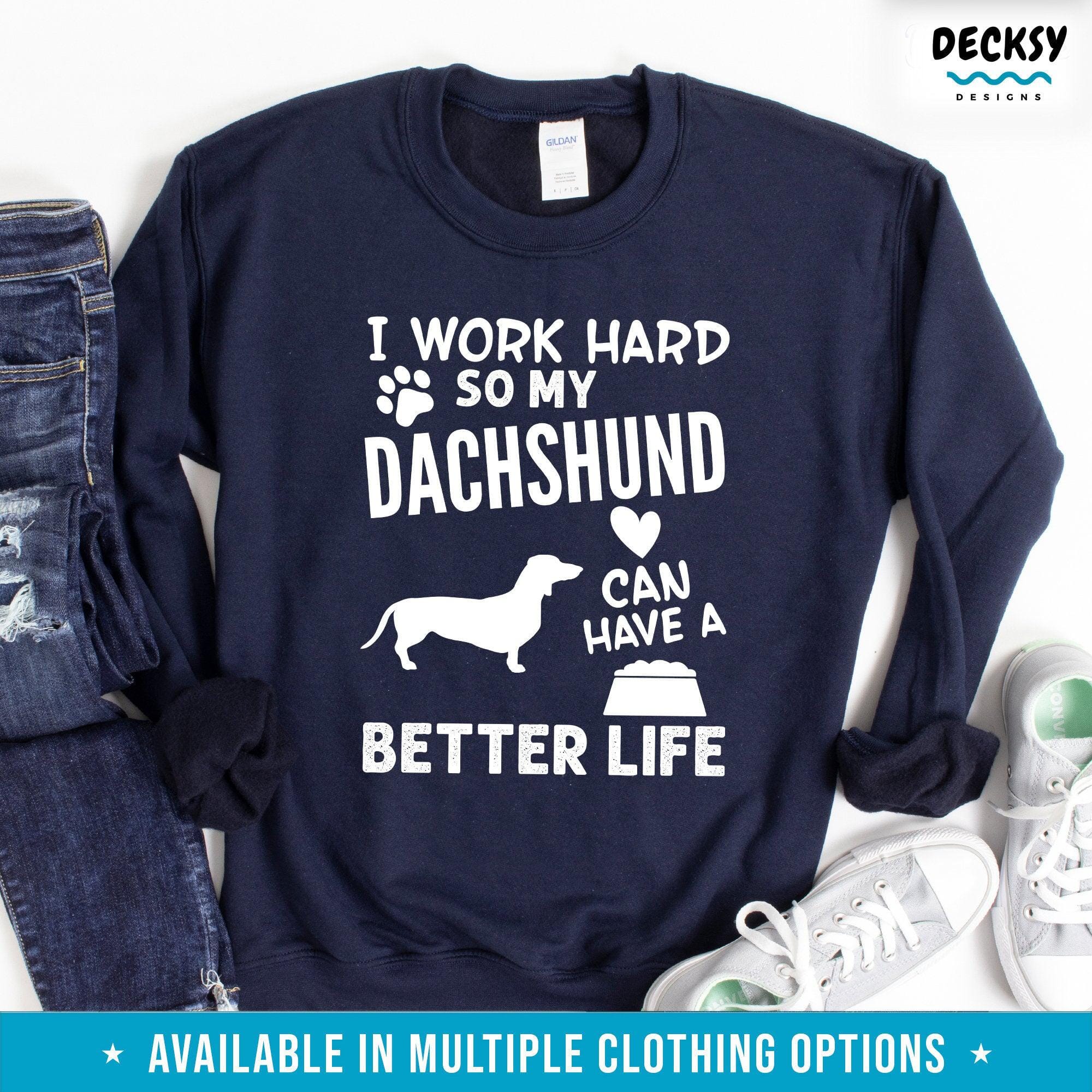 Dachshund Owner Shirt, Dog Lover Gift-Clothing:Gender-Neutral Adult Clothing:Tops & Tees:T-shirts:Graphic Tees-DecksyDesigns