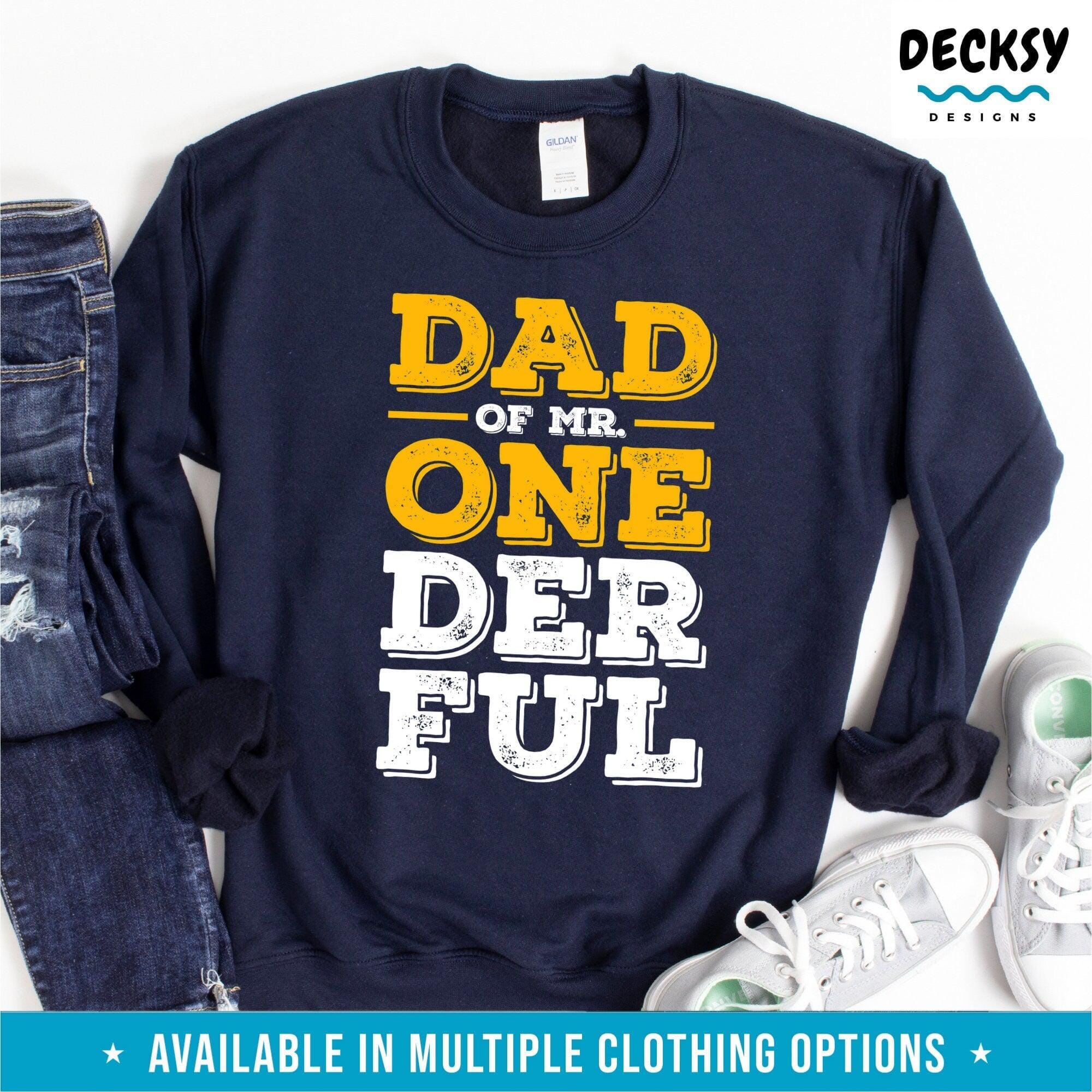 Dad Of Baby Boy Shirt, One Year Birthday Gift-Clothing:Gender-Neutral Adult Clothing:Tops & Tees:T-shirts:Graphic Tees-DecksyDesigns