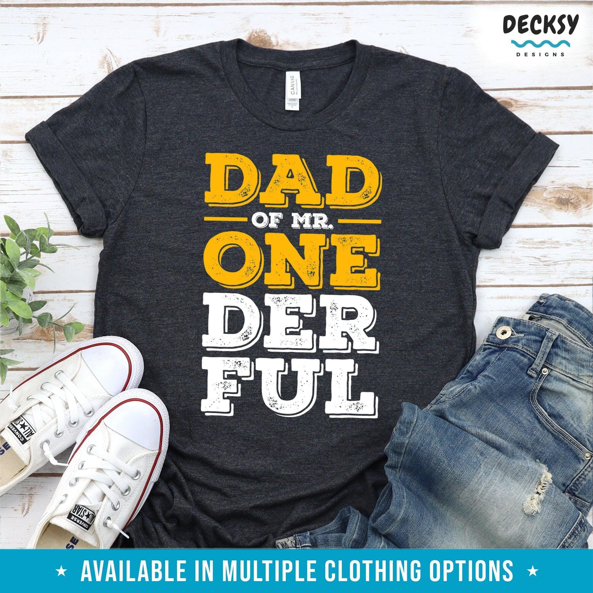 Dad Of Baby Boy Shirt, One Year Birthday Gift-Clothing:Gender-Neutral Adult Clothing:Tops & Tees:T-shirts:Graphic Tees-DecksyDesigns