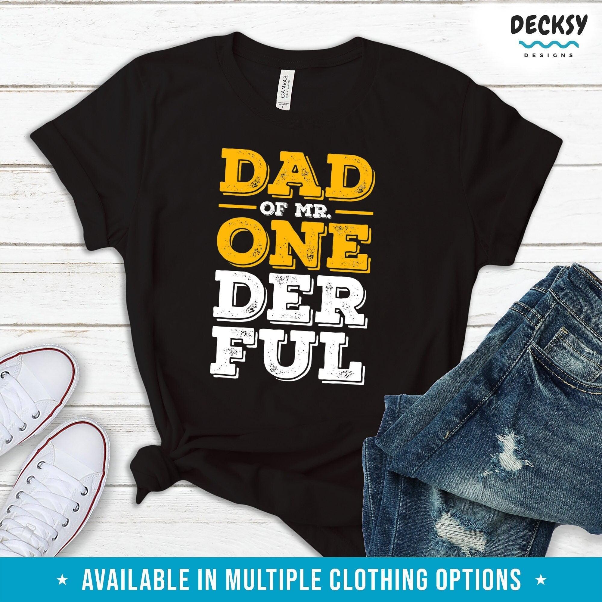 Dad Of Baby Boy Shirt, One Year Birthday Gift-Clothing:Gender-Neutral Adult Clothing:Tops & Tees:T-shirts:Graphic Tees-DecksyDesigns