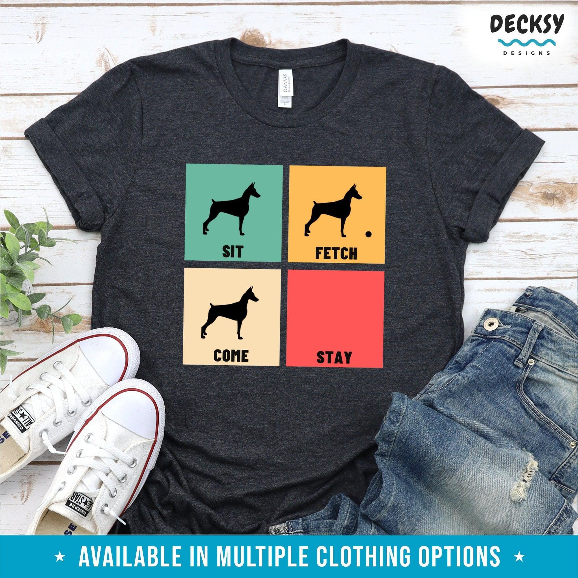 Doberman Shirt, Dog Lover Gift-Clothing:Gender-Neutral Adult Clothing:Tops & Tees:T-shirts:Graphic Tees-DecksyDesigns