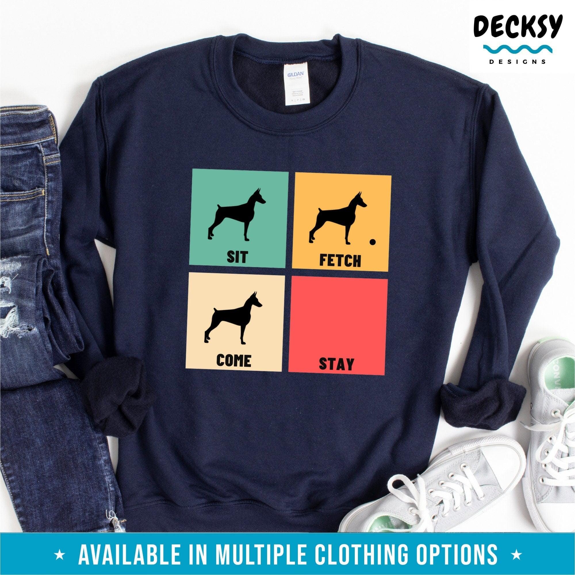 Doberman Shirt, Dog Lover Gift-Clothing:Gender-Neutral Adult Clothing:Tops & Tees:T-shirts:Graphic Tees-DecksyDesigns