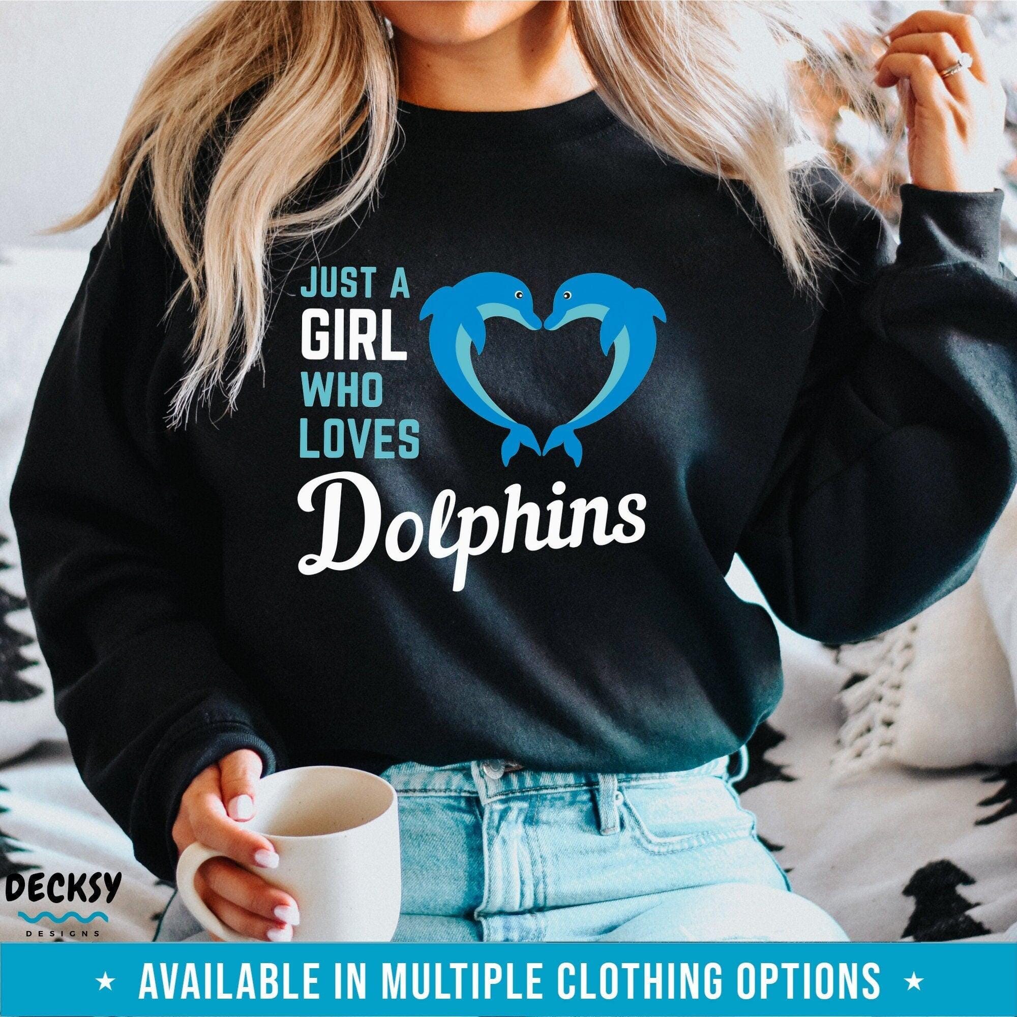 Dolphin Shirt, Dolphins Gift For Women-Clothing:Gender-Neutral Adult Clothing:Tops & Tees:T-shirts:Graphic Tees-DecksyDesigns