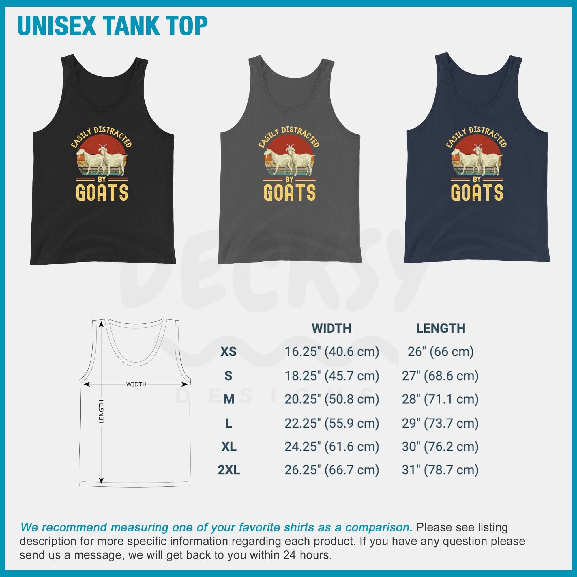 Easily Distracted By Goats Shirt, Goat Lover Gift-Clothing:Gender-Neutral Adult Clothing:Tops & Tees:T-shirts:Graphic Tees-DecksyDesigns