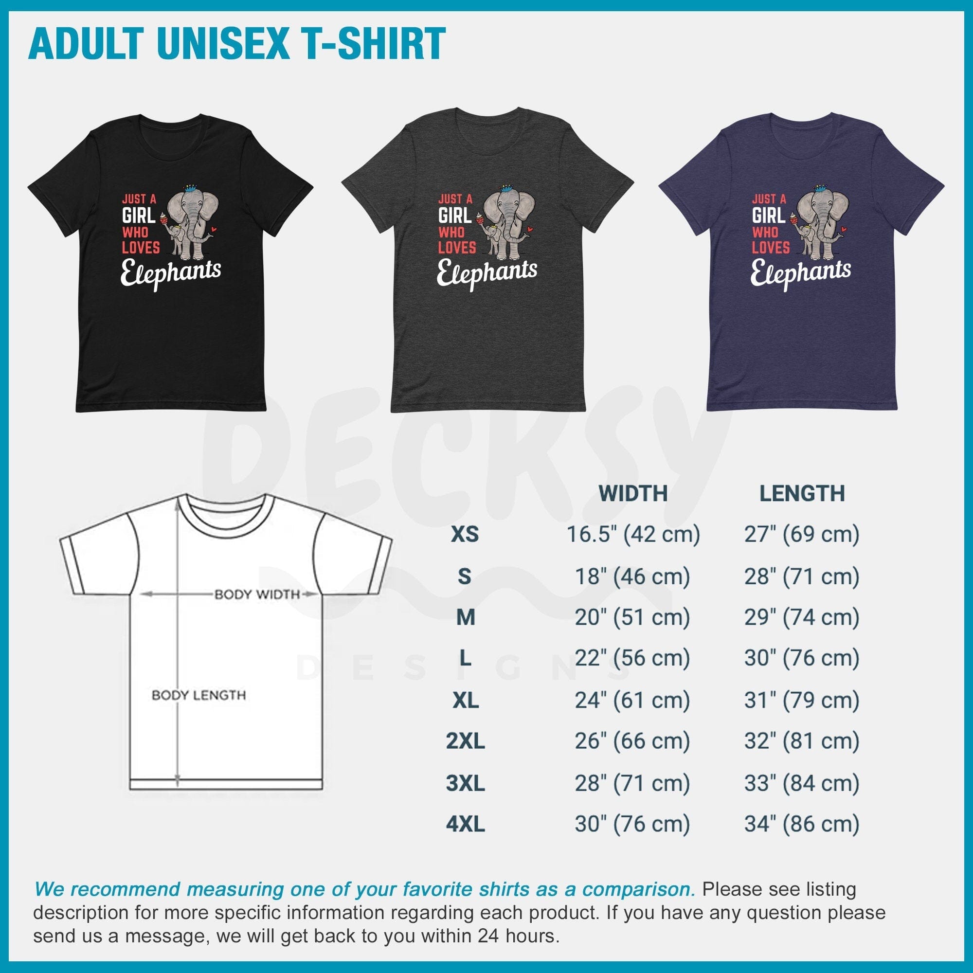 Elephant Shirt, Gift For Women-Clothing:Gender-Neutral Adult Clothing:Tops & Tees:T-shirts:Graphic Tees-DecksyDesigns