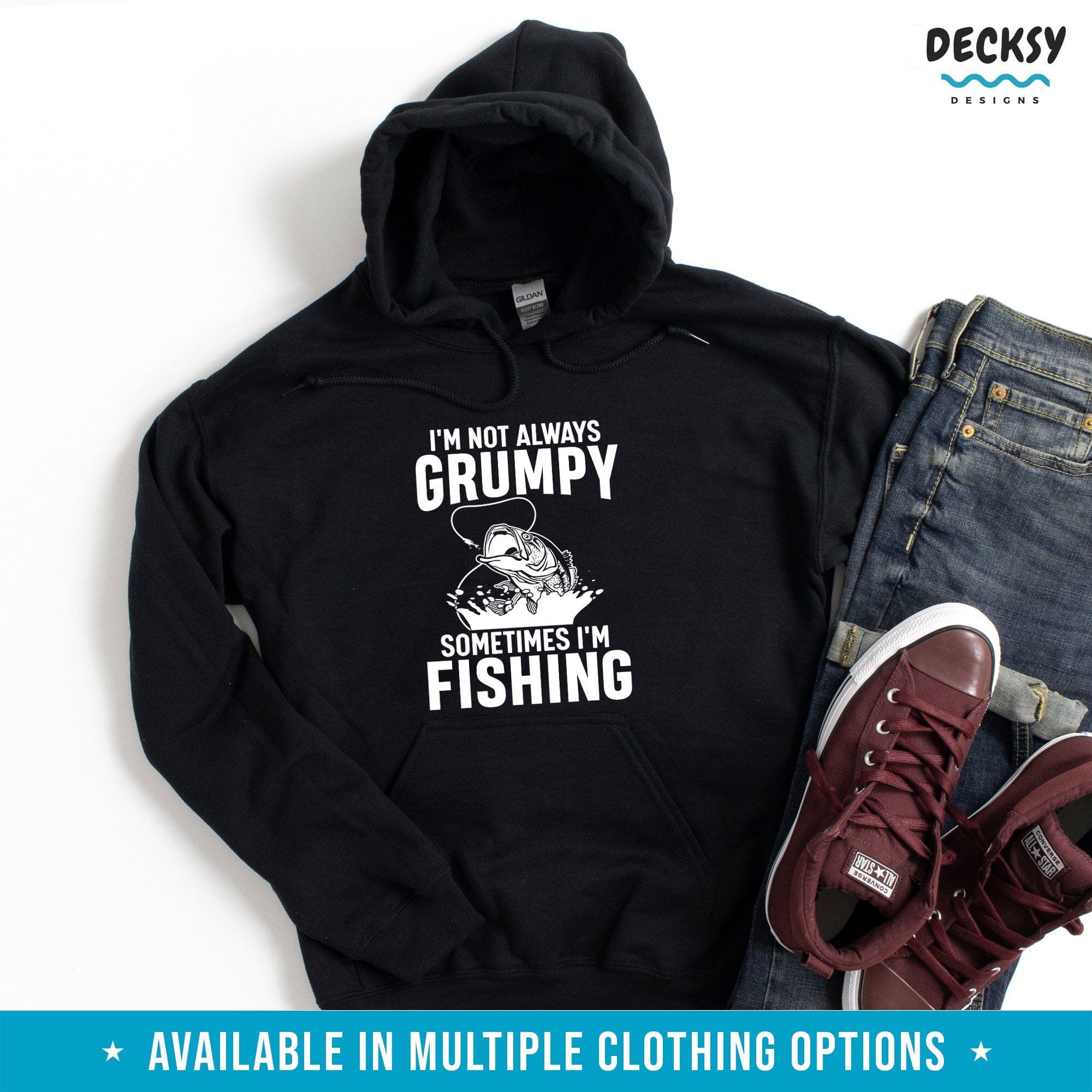 Fishing Tshirt, Gift for Fisherman-Clothing:Gender-Neutral Adult Clothing:Tops & Tees:T-shirts:Graphic Tees-DecksyDesigns