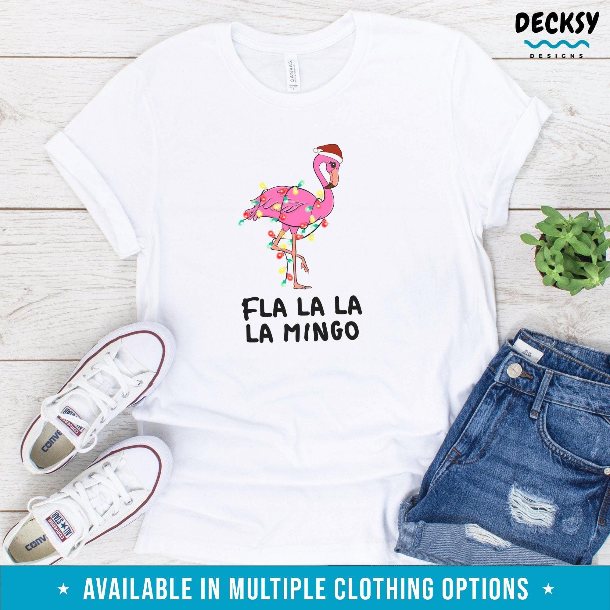 Flamingo Shirt, Funny Family Christmas Gift-Clothing:Gender-Neutral Adult Clothing:Tops & Tees:T-shirts:Graphic Tees-DecksyDesigns