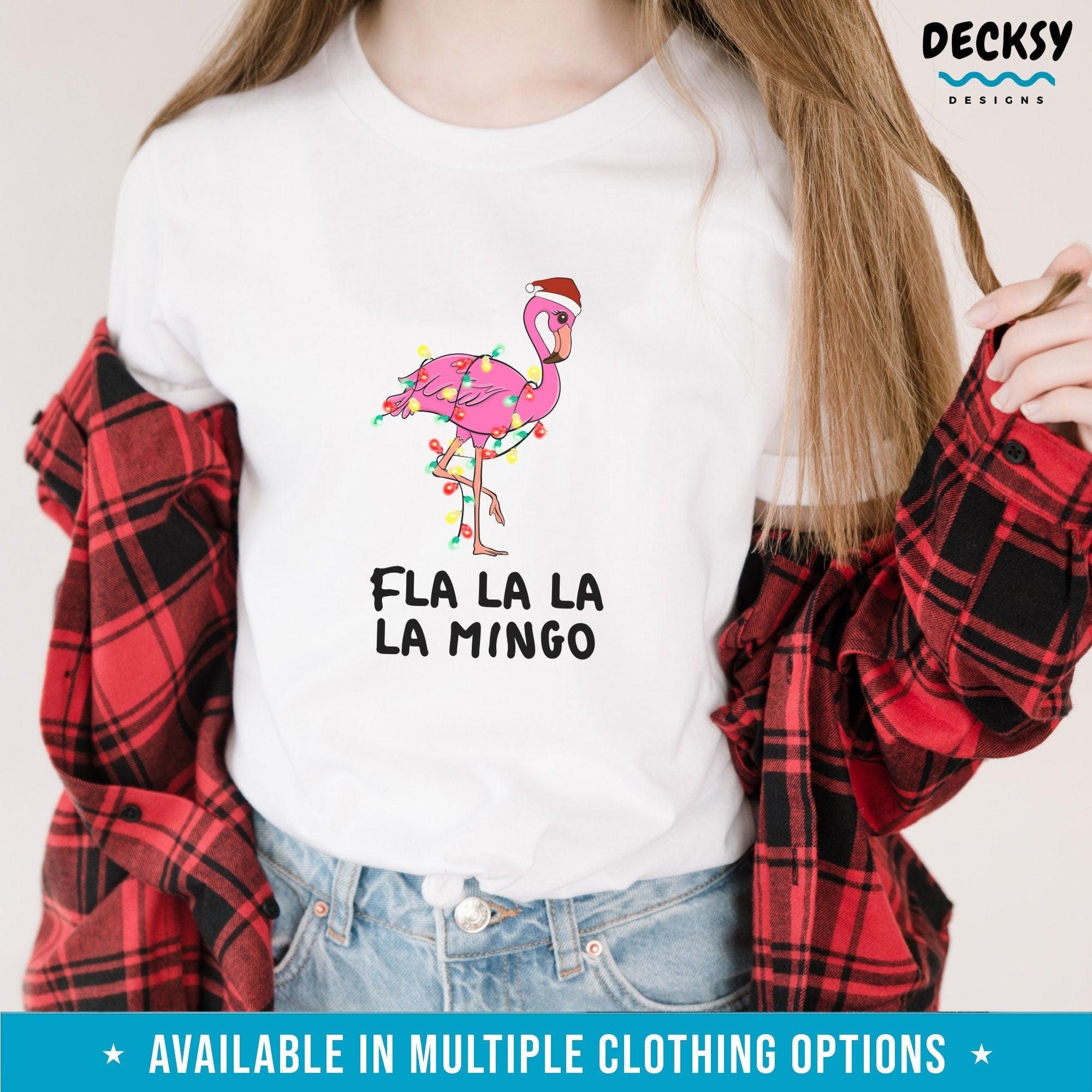 Flamingo Shirt, Funny Family Christmas Gift-Clothing:Gender-Neutral Adult Clothing:Tops & Tees:T-shirts:Graphic Tees-DecksyDesigns