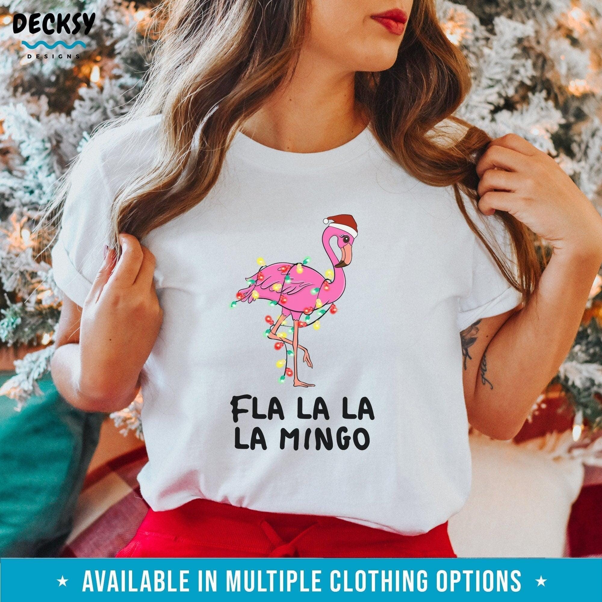 Flamingo Shirt, Funny Family Christmas Gift-Clothing:Gender-Neutral Adult Clothing:Tops & Tees:T-shirts:Graphic Tees-DecksyDesigns