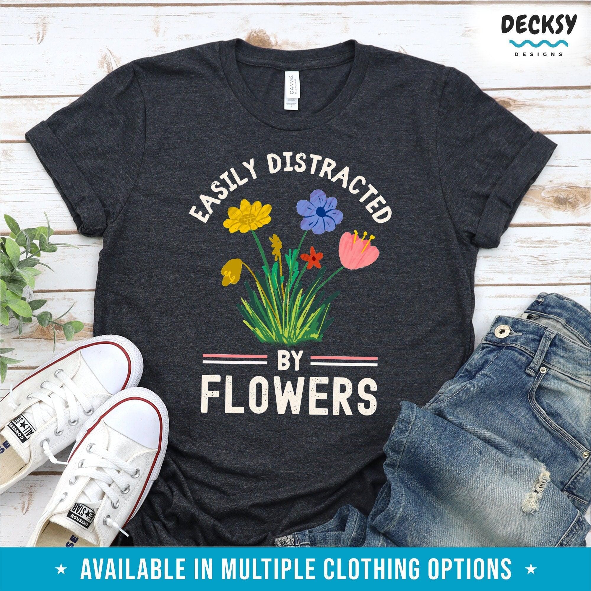 Flower Tshirt, Botanical Wildflowers Gift-Clothing:Gender-Neutral Adult Clothing:Tops & Tees:T-shirts:Graphic Tees-DecksyDesigns