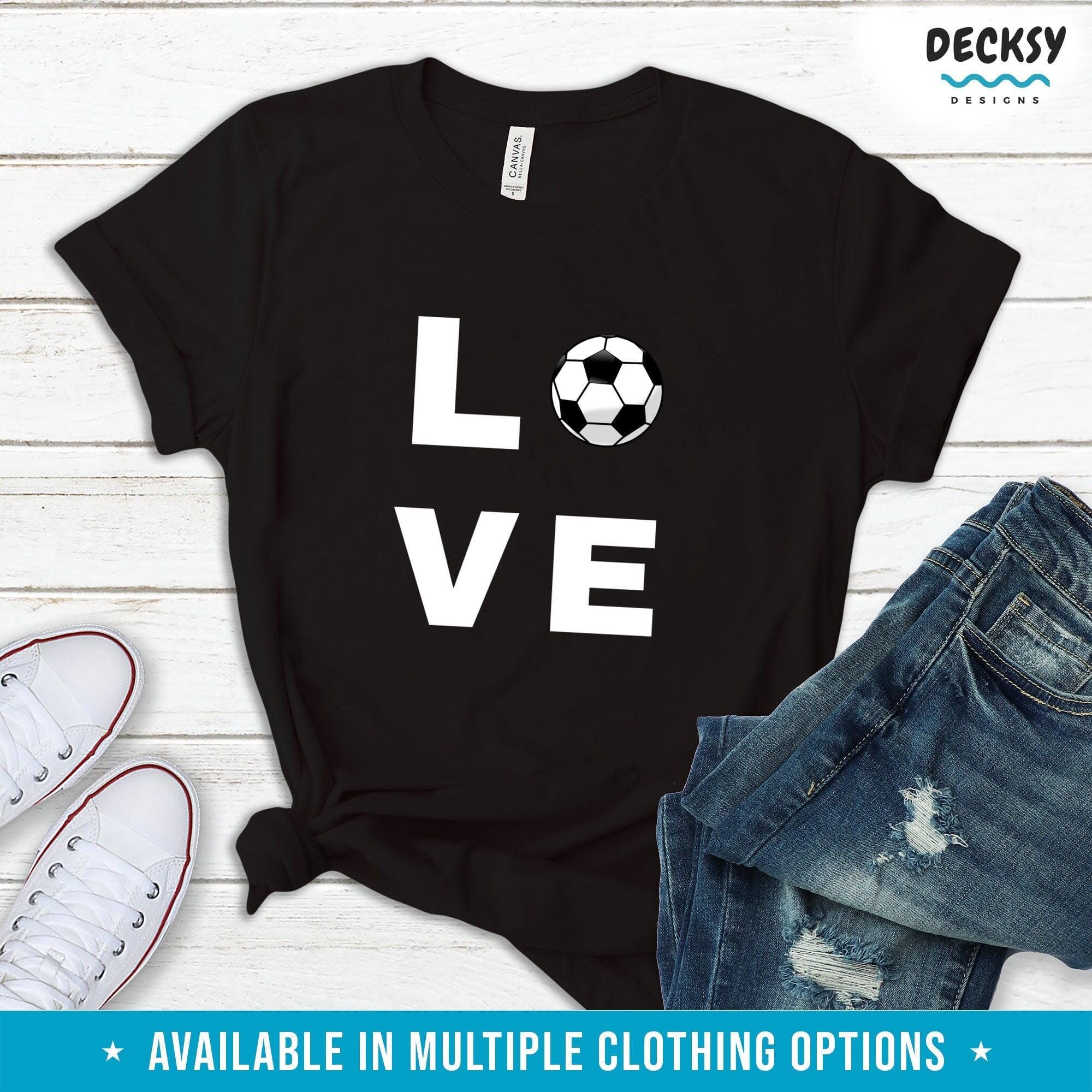 Football Fan T Shirt, Football Gift, Soccer Player Tee-Clothing:Gender-Neutral Adult Clothing:Tops & Tees:T-shirts:Graphic Tees-DecksyDesigns