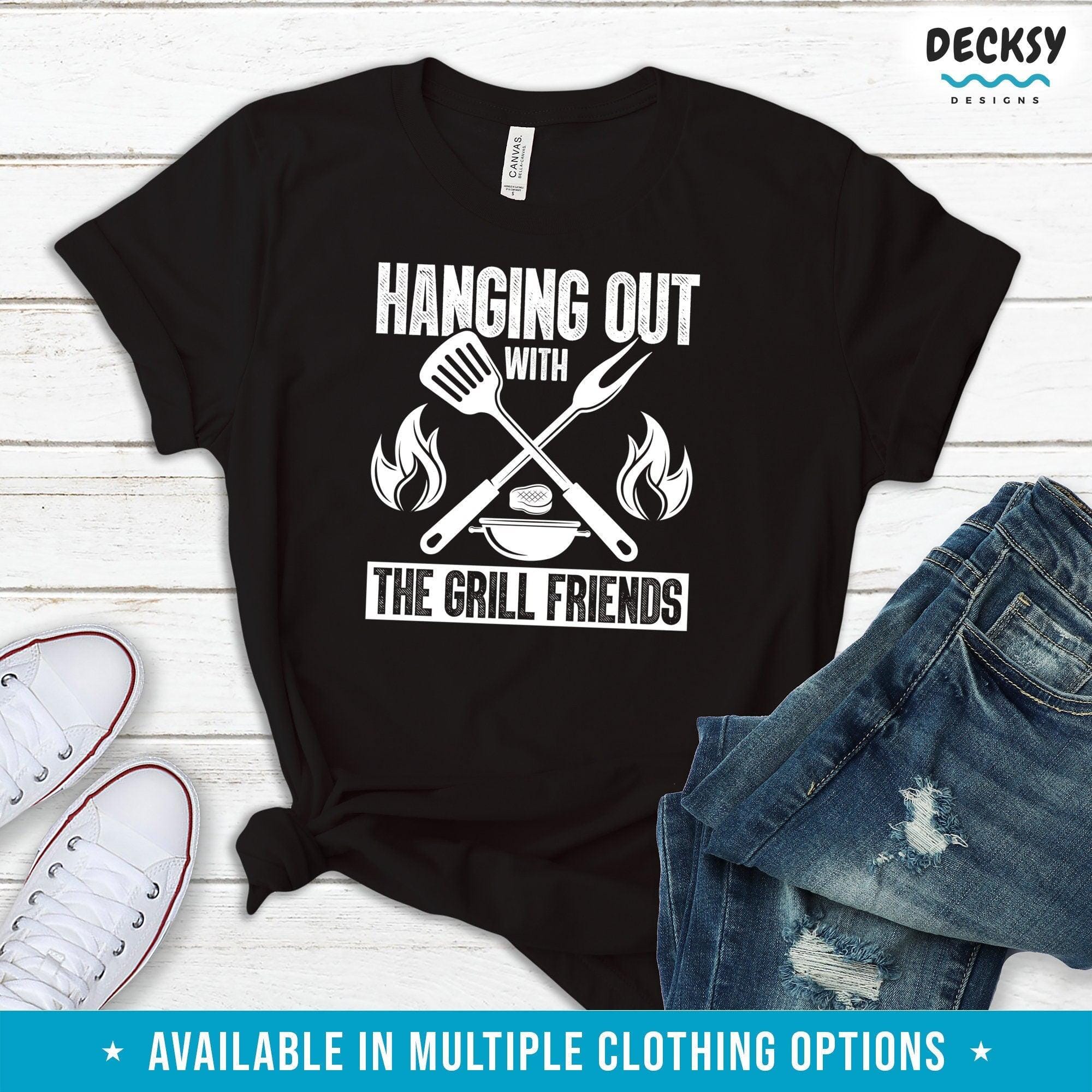 Funny Bbq Shirts, Grill Friend Bbq Gift-Clothing:Gender-Neutral Adult Clothing:Tops & Tees:T-shirts:Graphic Tees-DecksyDesigns