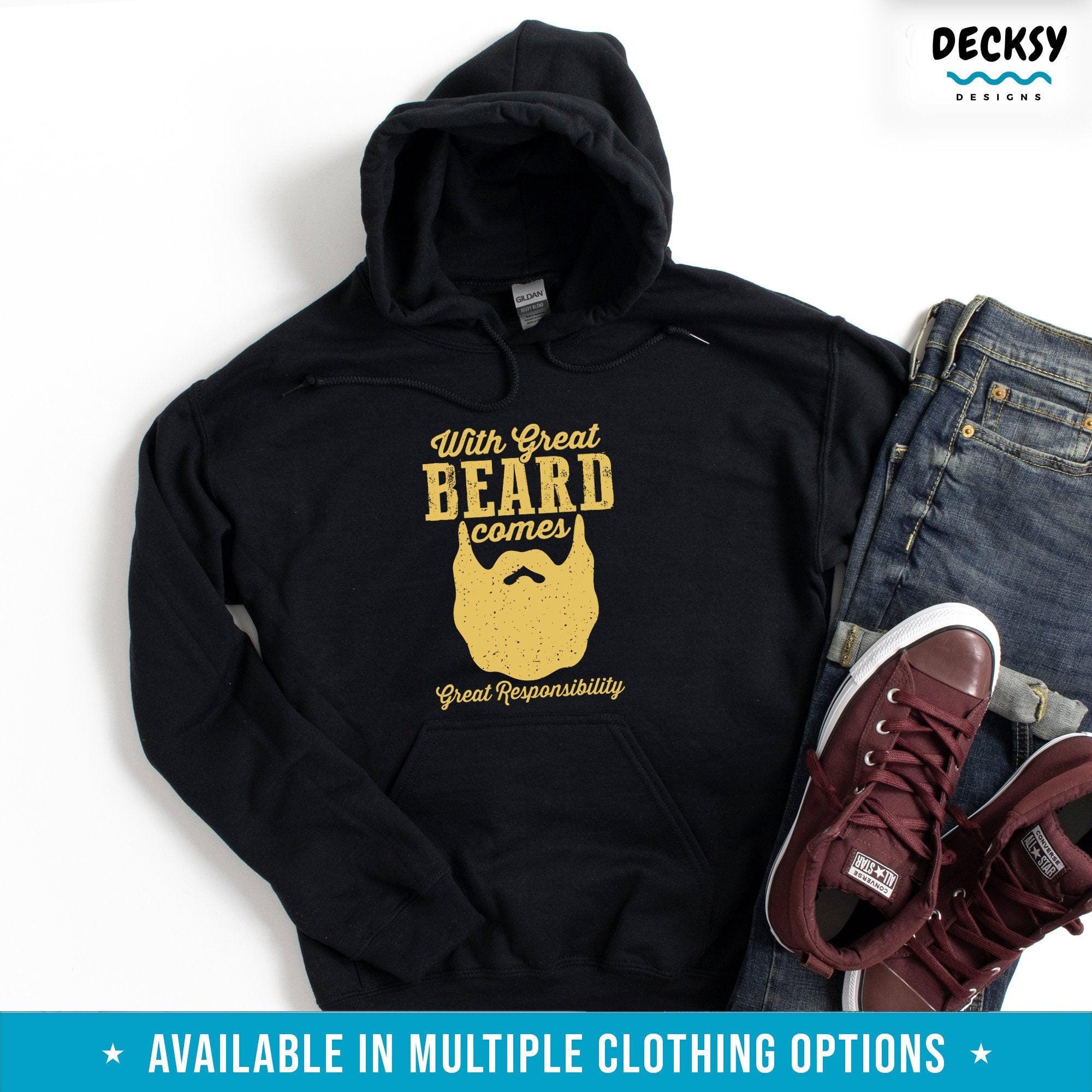 Funny Beard Shirt, Bearded Man Gift-Clothing:Gender-Neutral Adult Clothing:Tops & Tees:T-shirts:Graphic Tees-DecksyDesigns