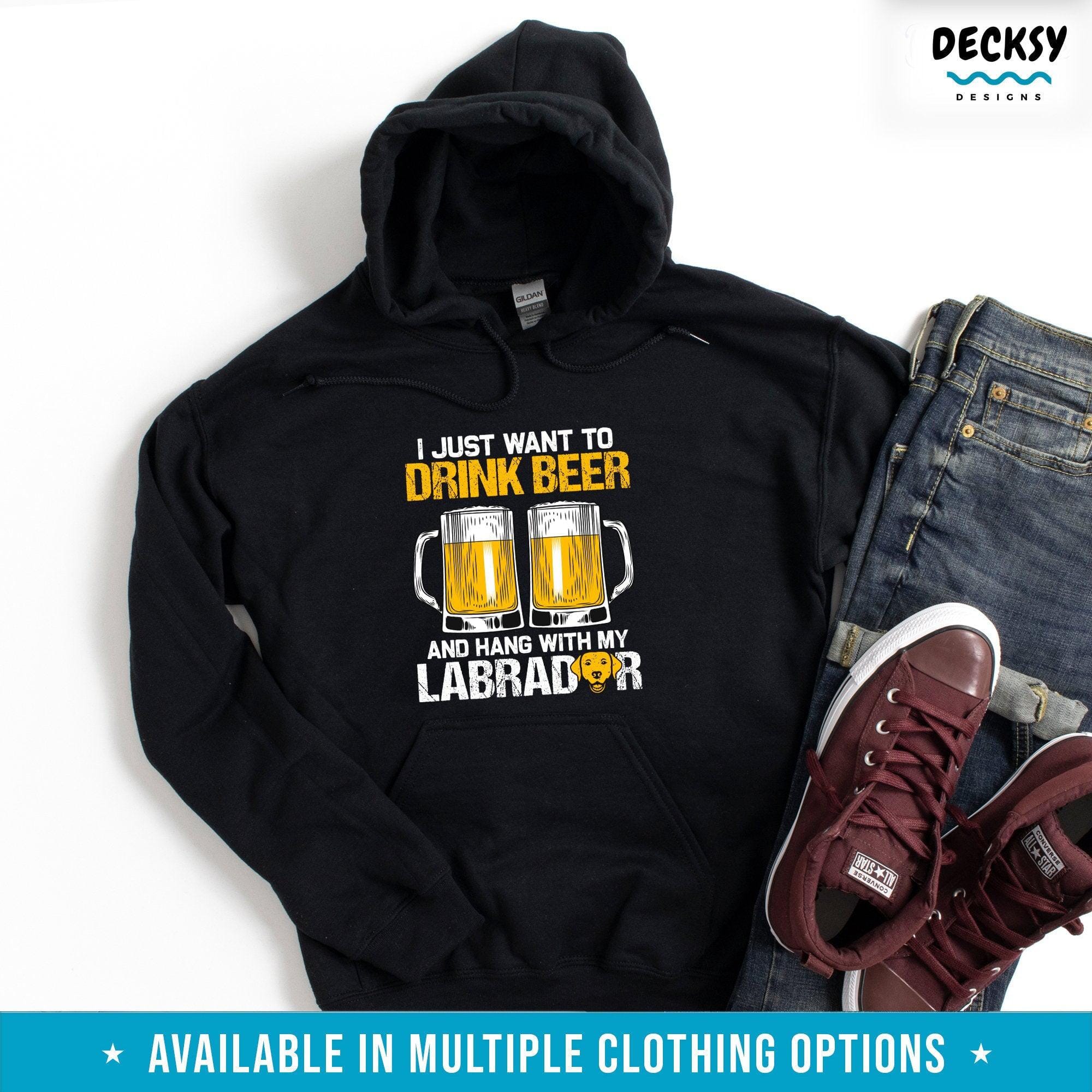 Funny Beer Drinking Shirt, Labrador Owner Gift-Clothing:Gender-Neutral Adult Clothing:Tops & Tees:T-shirts:Graphic Tees-DecksyDesigns