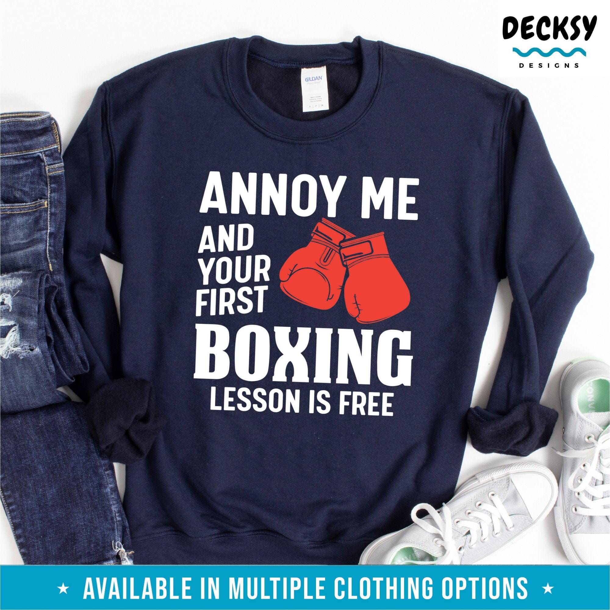 Funny Boxing Shirt, Boxer Gift-Clothing:Gender-Neutral Adult Clothing:Tops & Tees:T-shirts:Graphic Tees-DecksyDesigns