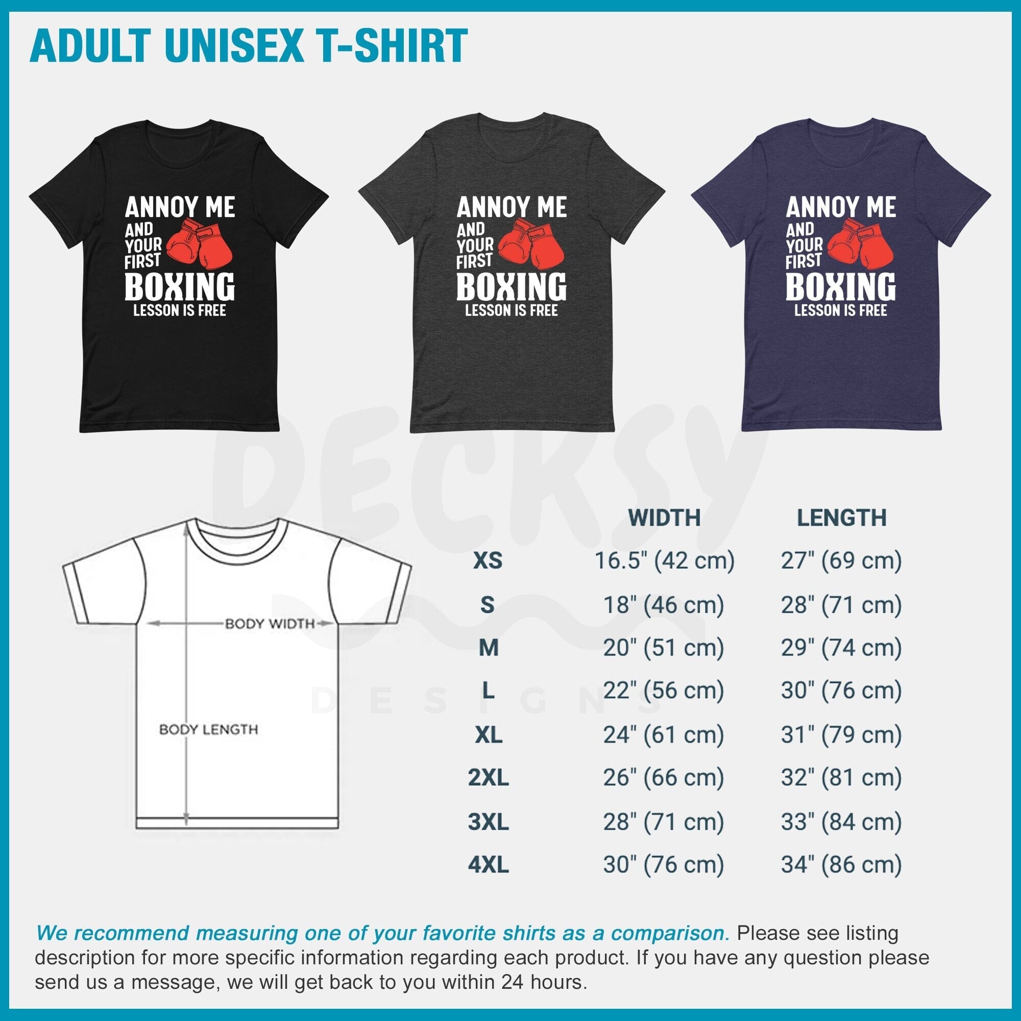 Funny Boxing Shirt, Boxer Gift-Clothing:Gender-Neutral Adult Clothing:Tops & Tees:T-shirts:Graphic Tees-DecksyDesigns