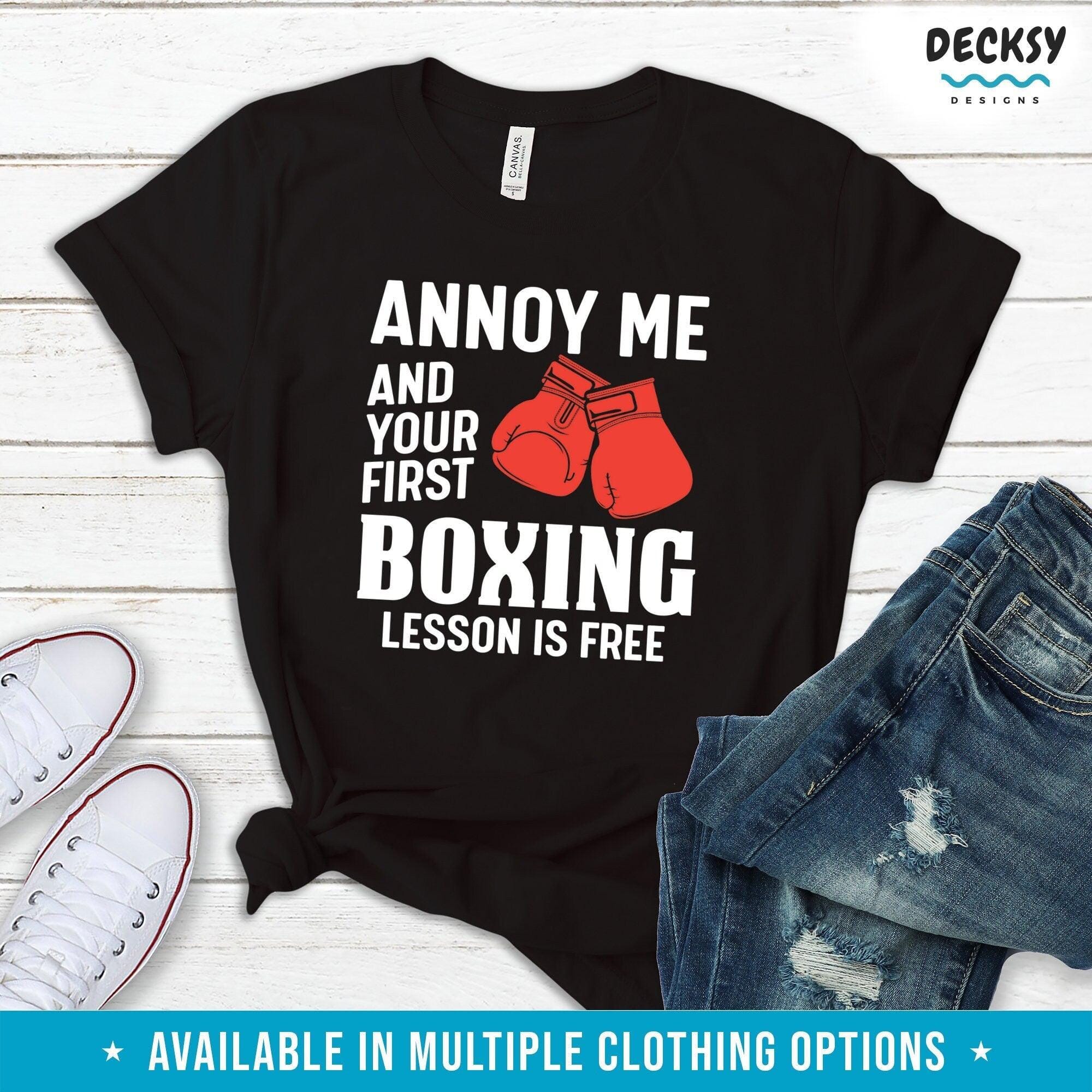 Funny Boxing Shirt, Boxer Gift-Clothing:Gender-Neutral Adult Clothing:Tops & Tees:T-shirts:Graphic Tees-DecksyDesigns