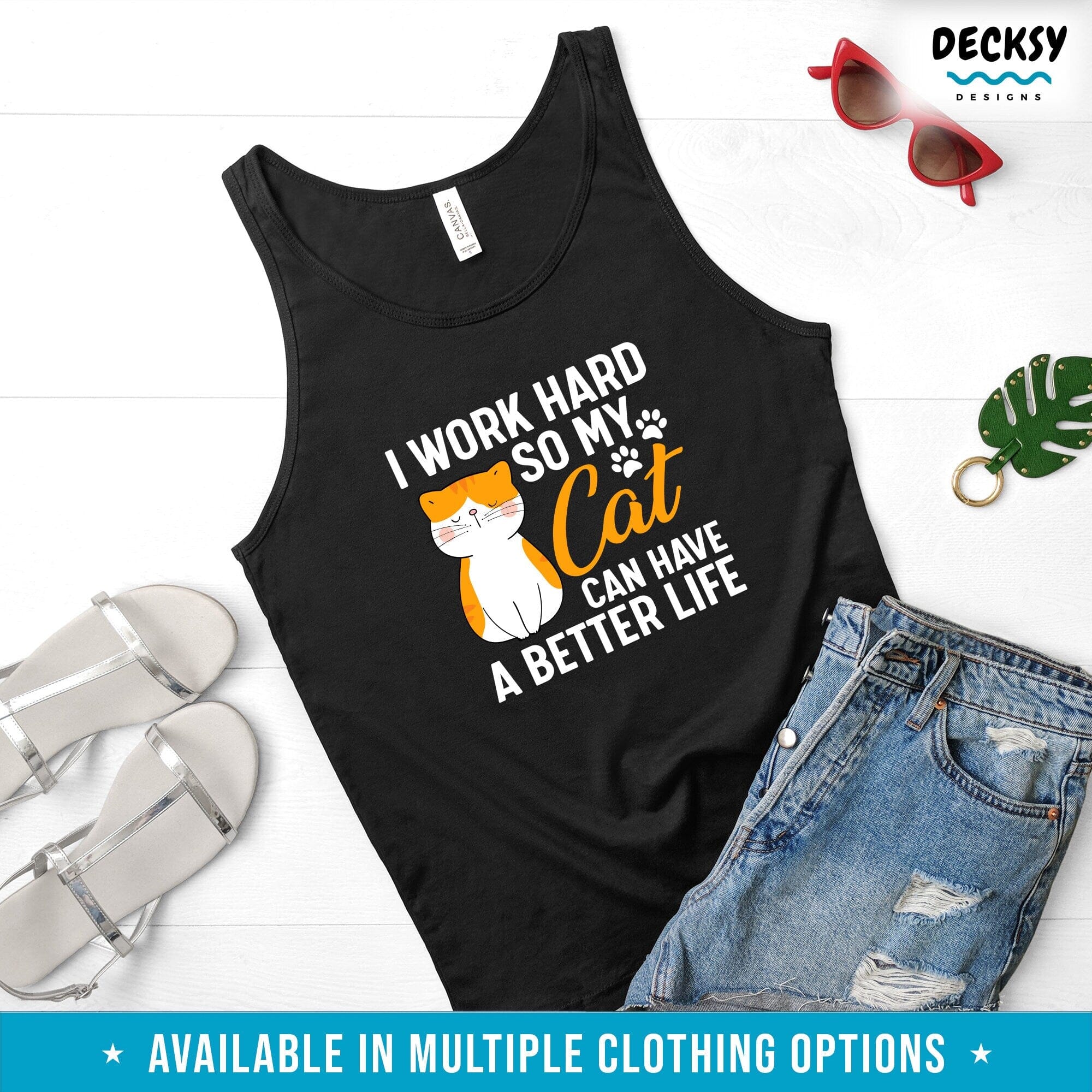 Funny Cat Shirt, Gift For Cat Lover-Clothing:Gender-Neutral Adult Clothing:Tops & Tees:T-shirts:Graphic Tees-DecksyDesigns