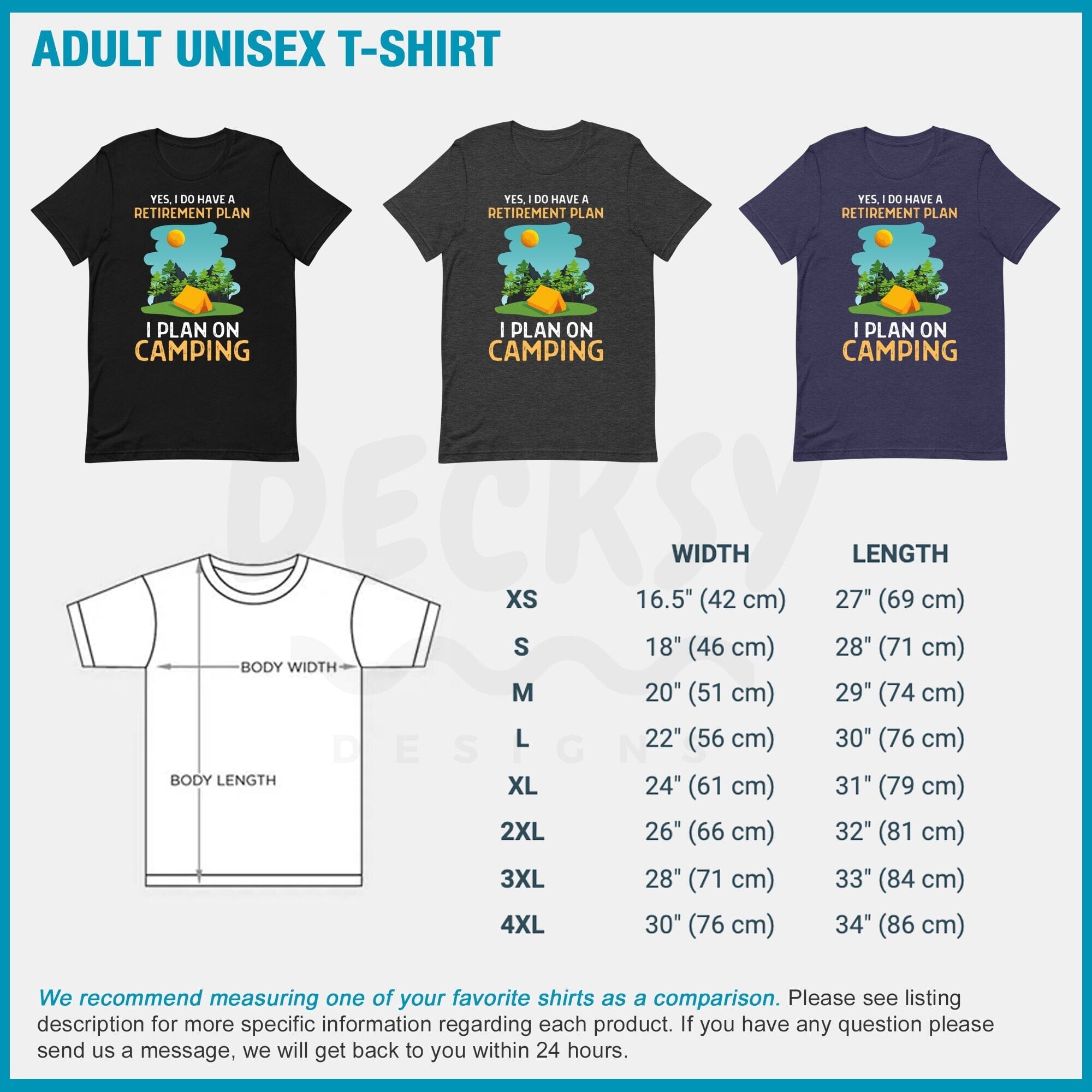 Funny Retirement Shirt For Camper, Camping Gift-Clothing:Gender-Neutral Adult Clothing:Tops & Tees:T-shirts:Graphic Tees-DecksyDesigns