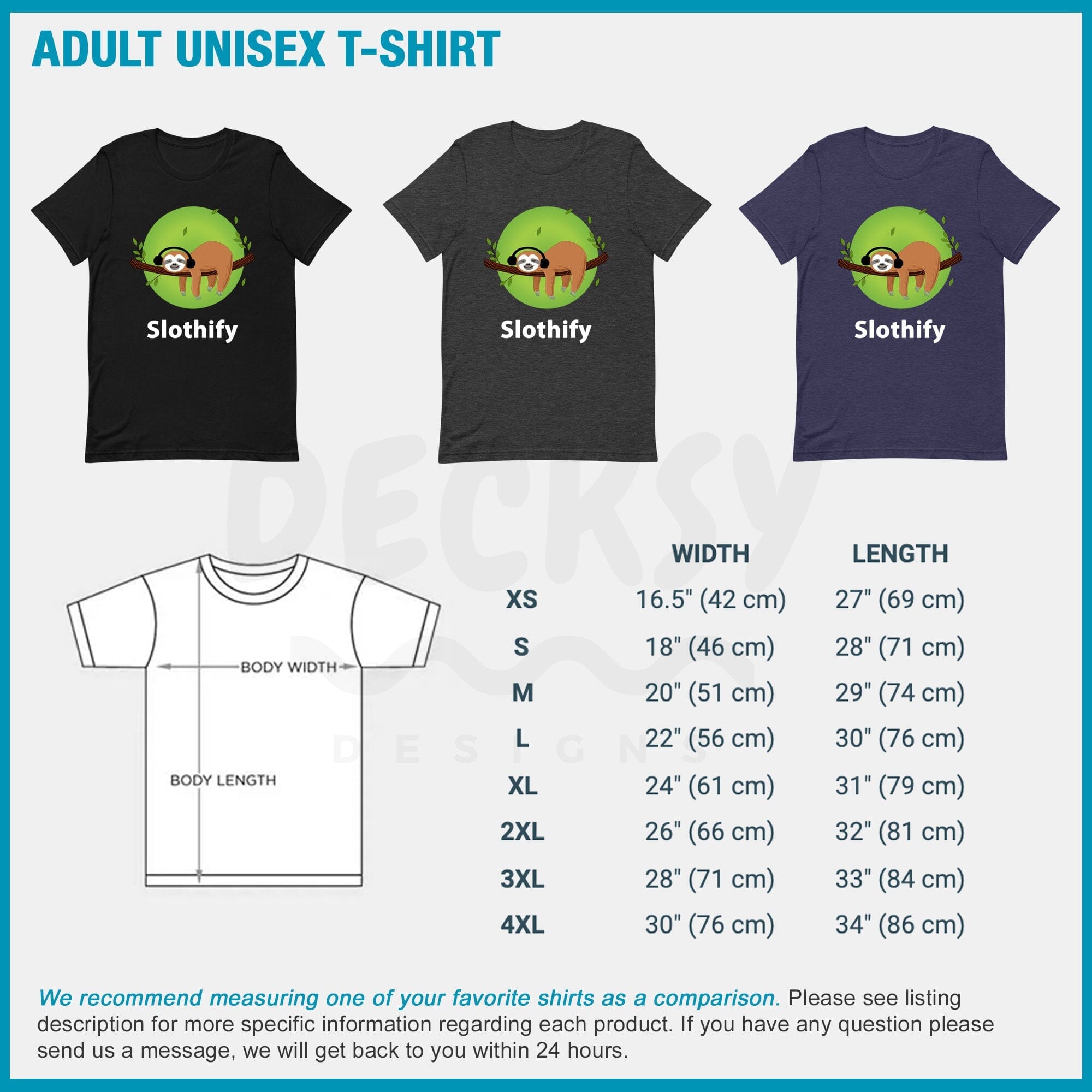 Funny Sloth Shirt, Cute Sloth Gift-Clothing:Gender-Neutral Adult Clothing:Tops & Tees:T-shirts:Graphic Tees-DecksyDesigns