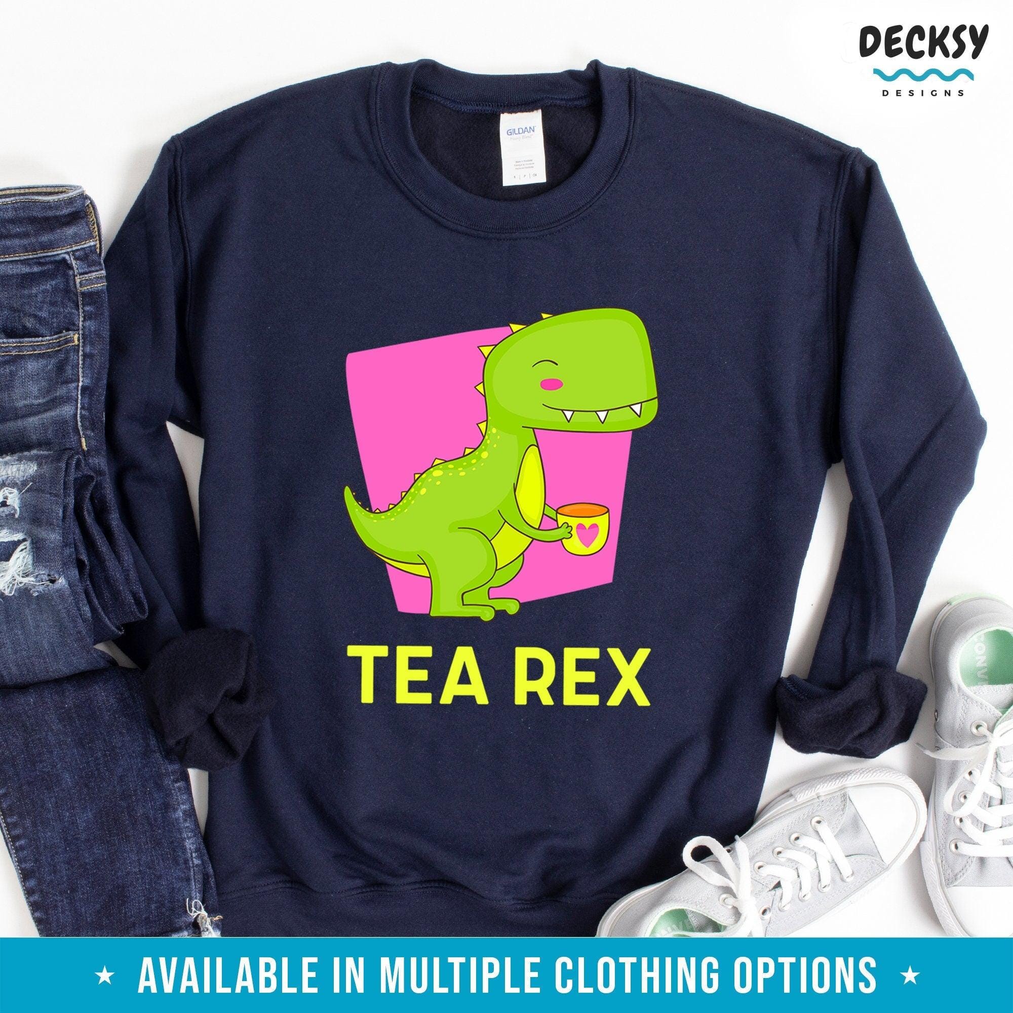 Funny Trex Shirt, Tea Rex Cute Animal Gift-Clothing:Gender-Neutral Adult Clothing:Tops & Tees:T-shirts:Graphic Tees-DecksyDesigns