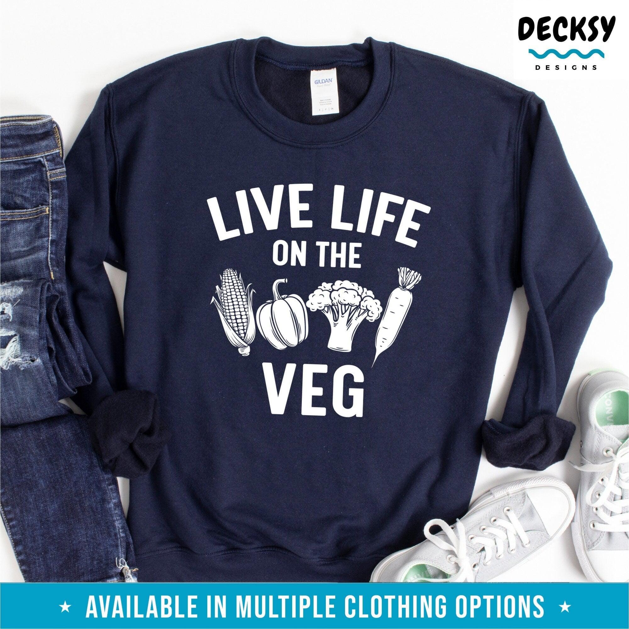 Funny Vegan Shirt, Vegetarian Gift-Clothing:Gender-Neutral Adult Clothing:Tops & Tees:T-shirts:Graphic Tees-DecksyDesigns