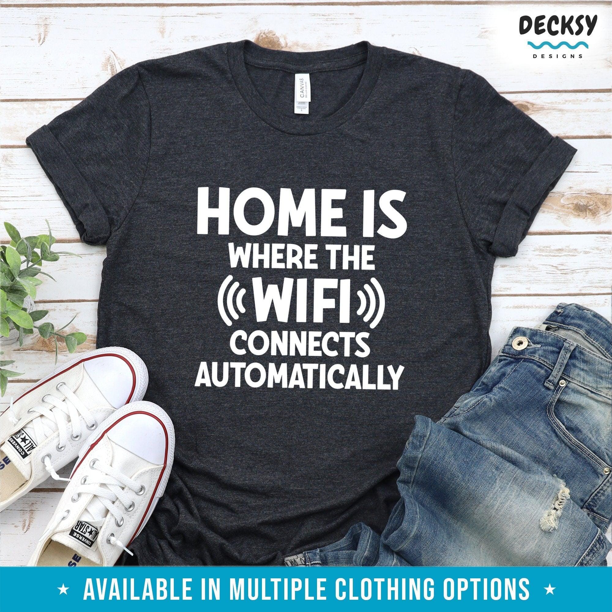 Funny Work From Home Shirt, Computer Nerd Gift-Clothing:Gender-Neutral Adult Clothing:Tops & Tees:T-shirts:Graphic Tees-DecksyDesigns