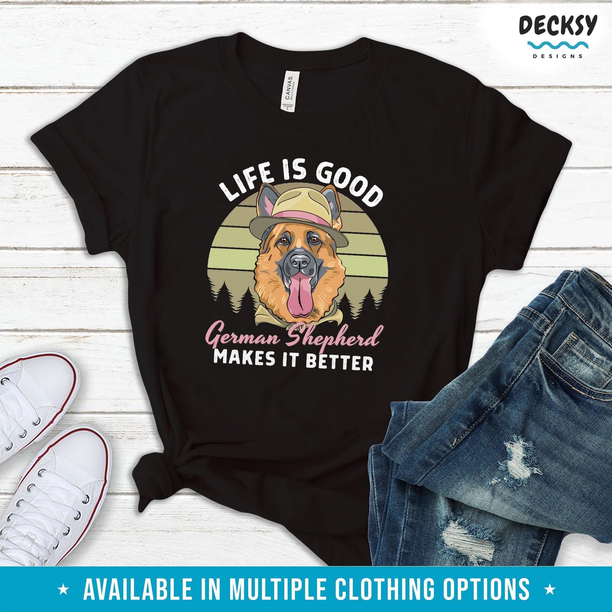 German Shepherd Shirt, Dog Lover Gift-Clothing:Gender-Neutral Adult Clothing:Tops & Tees:T-shirts:Graphic Tees-DecksyDesigns