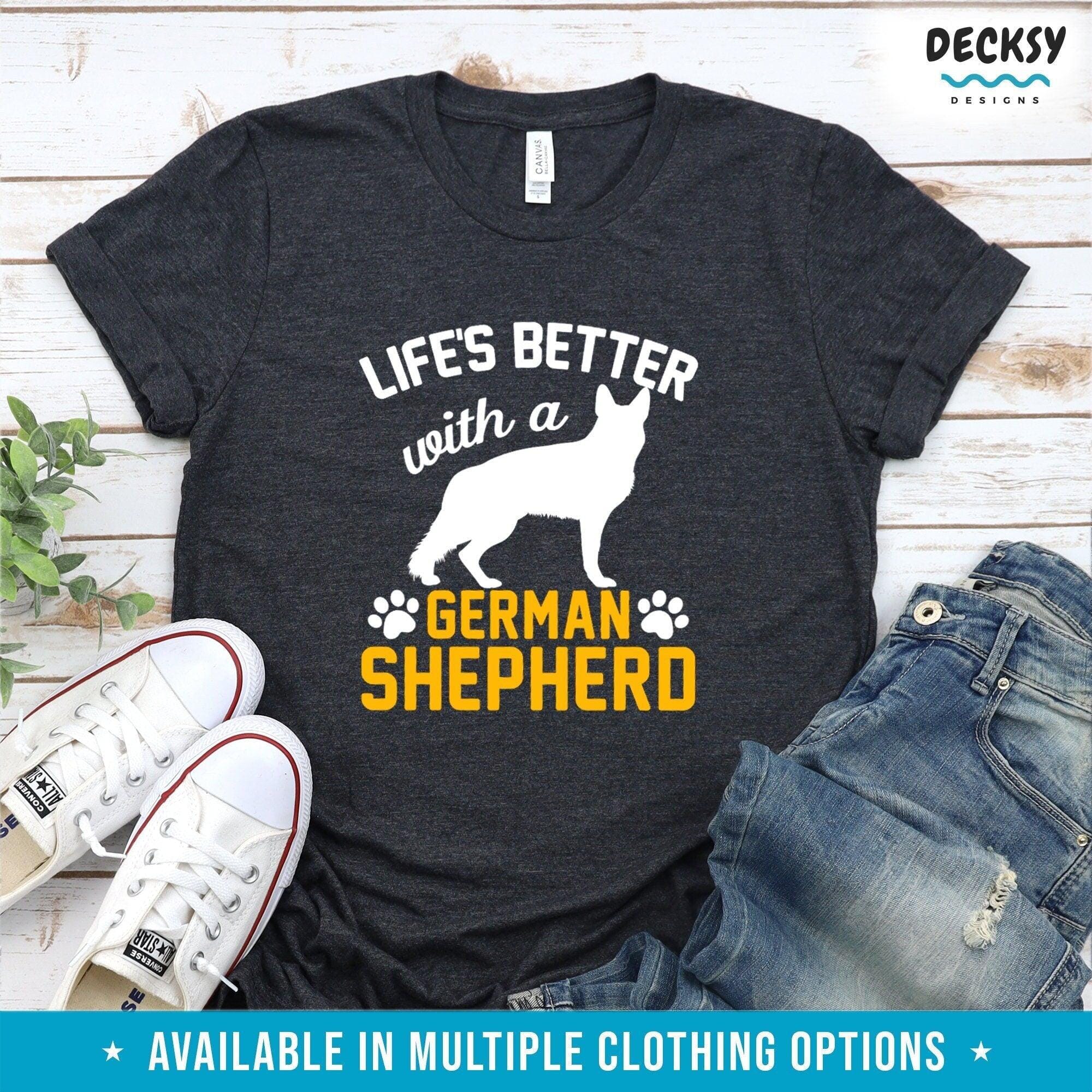 German Shepherd Shirt, Dog Lover Gift-Clothing:Gender-Neutral Adult Clothing:Tops & Tees:T-shirts:Graphic Tees-DecksyDesigns