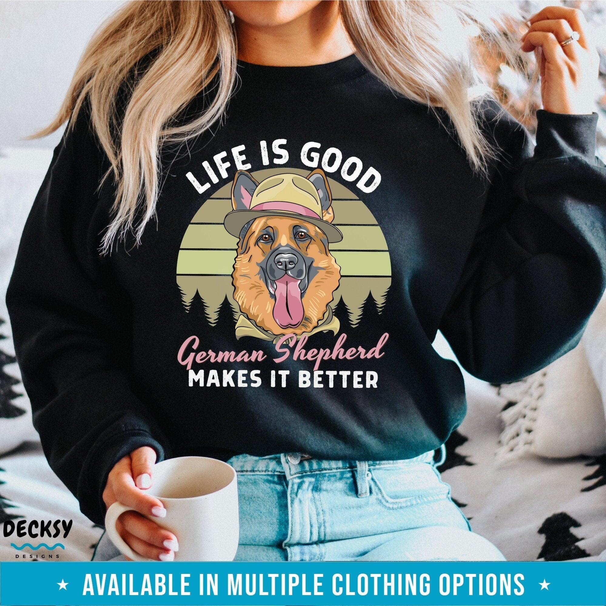 German Shepherd Shirt, Dog Lover Gift-Clothing:Gender-Neutral Adult Clothing:Tops & Tees:T-shirts:Graphic Tees-DecksyDesigns