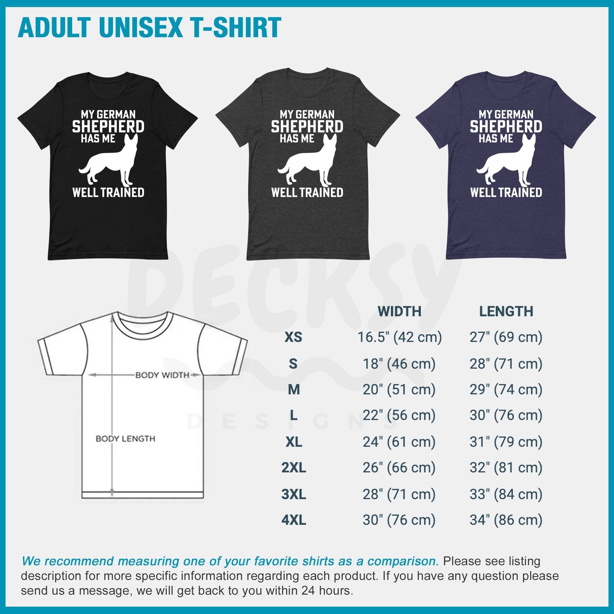 German Shepherd Shirt, Dog Owner Gift-Clothing:Gender-Neutral Adult Clothing:Tops & Tees:T-shirts:Graphic Tees-DecksyDesigns