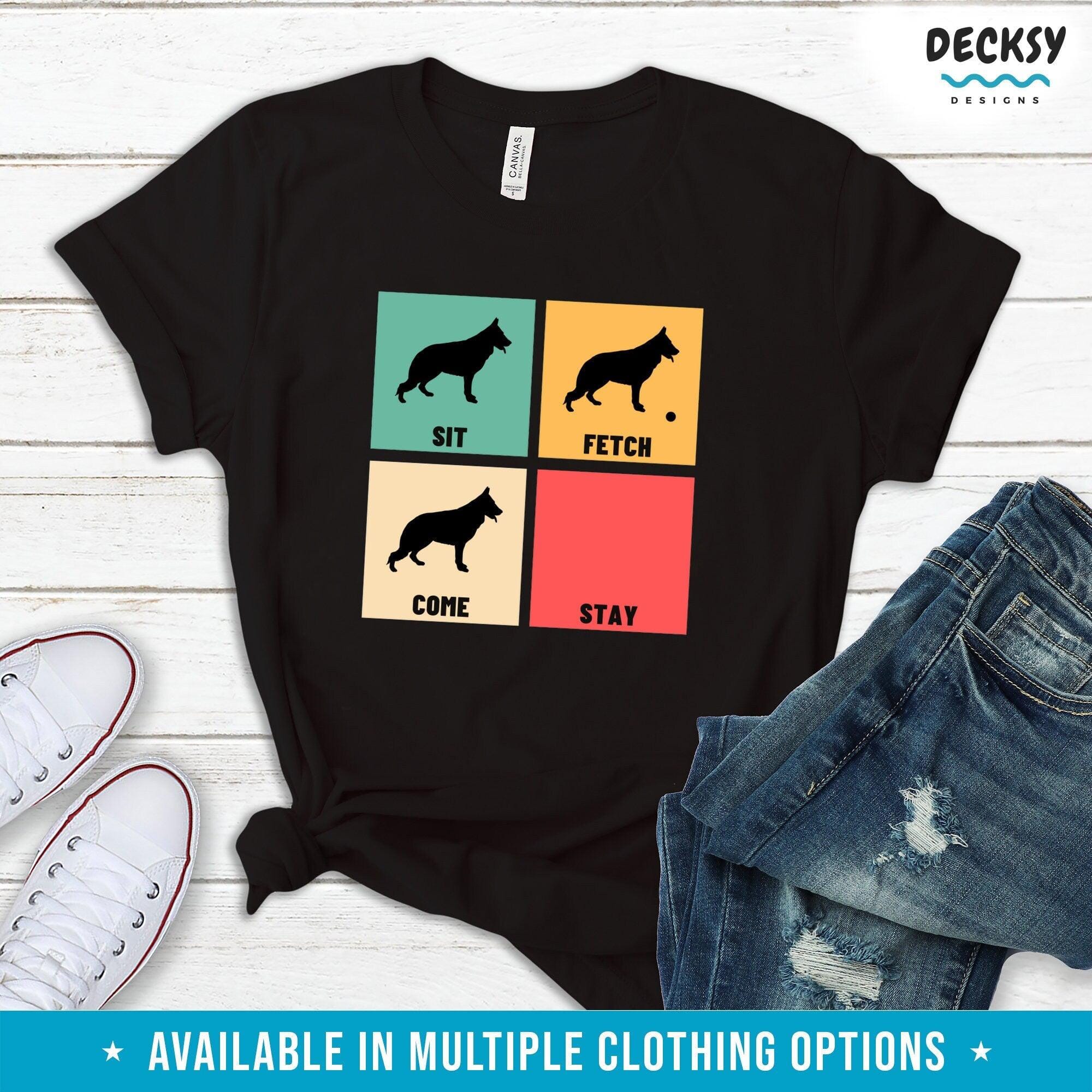 German Shepherd Shirt, Shepherd Dog Lover Gift-Clothing:Gender-Neutral Adult Clothing:Tops & Tees:T-shirts:Graphic Tees-DecksyDesigns