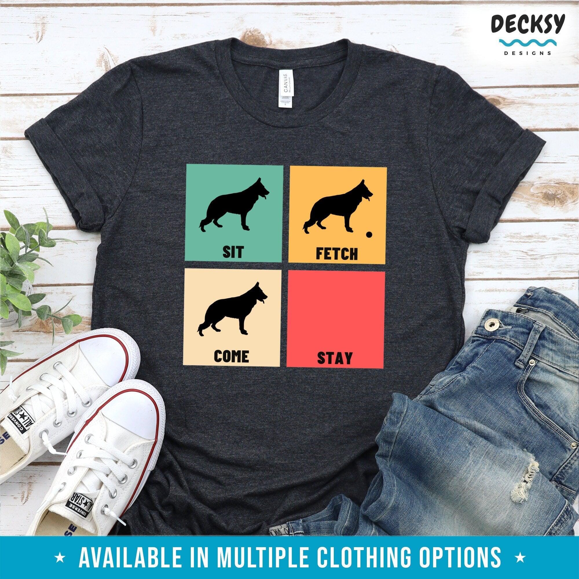 German Shepherd Shirt, Shepherd Dog Lover Gift-Clothing:Gender-Neutral Adult Clothing:Tops & Tees:T-shirts:Graphic Tees-DecksyDesigns