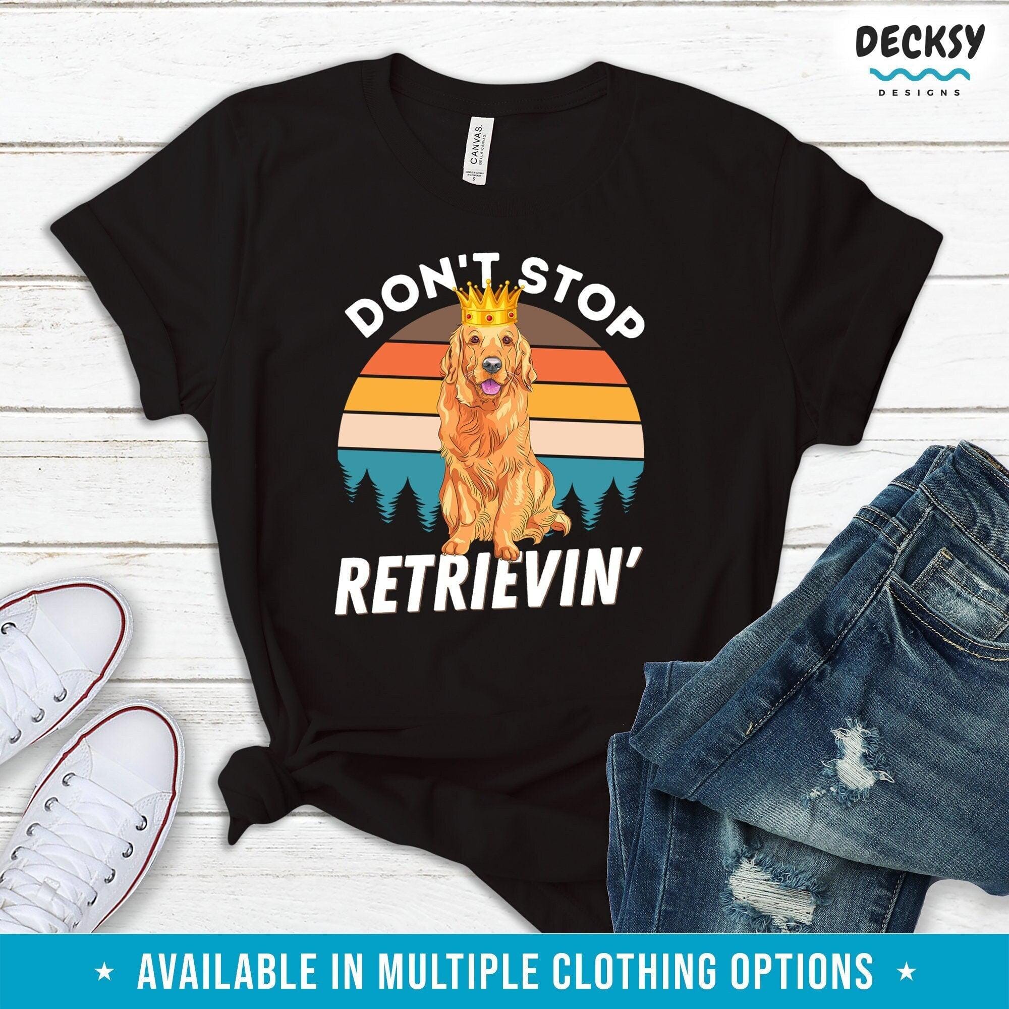 Golden Retriever T-shirt, Dog Owner Gift-Clothing:Gender-Neutral Adult Clothing:Tops & Tees:T-shirts:Graphic Tees-DecksyDesigns