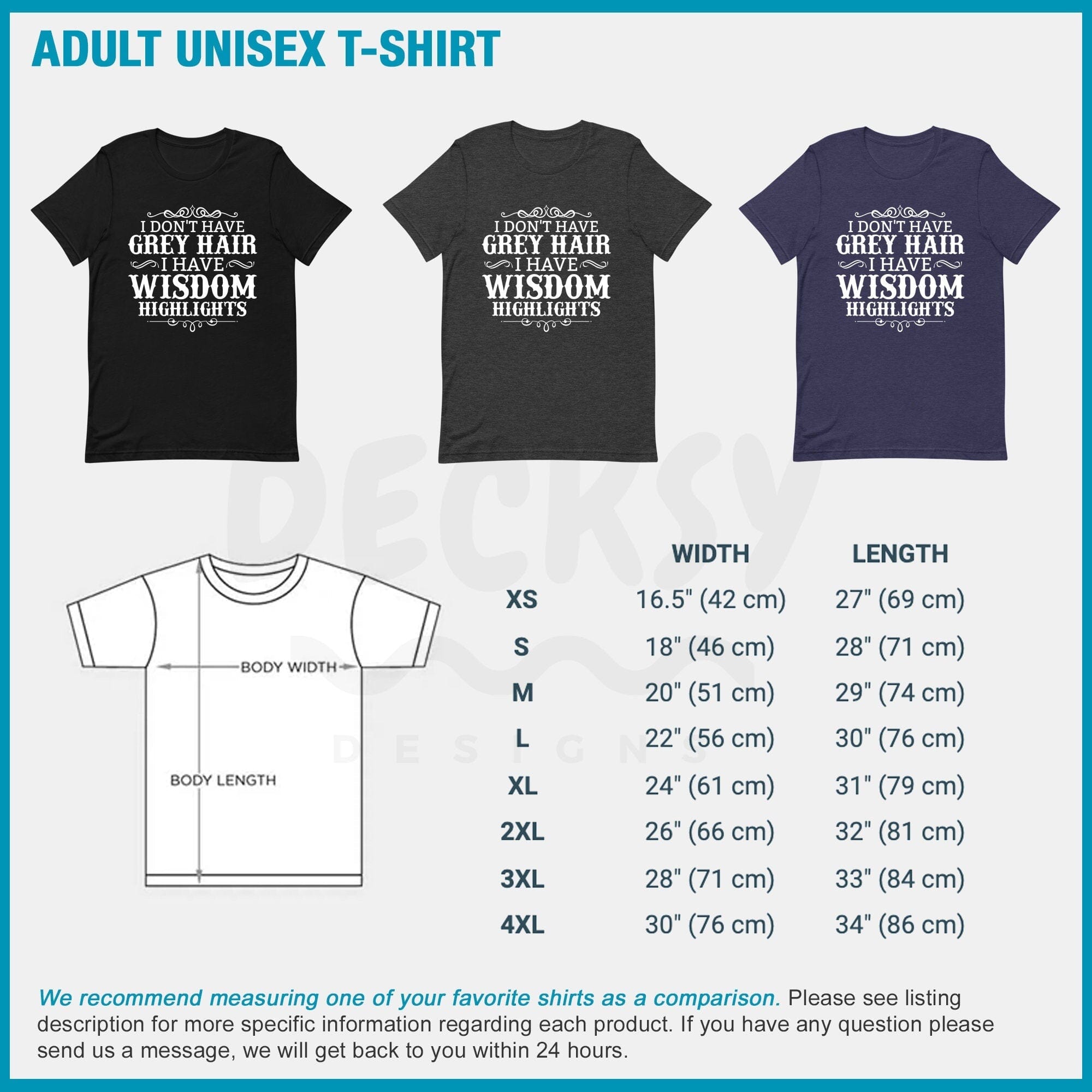 Grey Hair T Shirt, Grandparents Gift-Clothing:Gender-Neutral Adult Clothing:Tops & Tees:T-shirts:Graphic Tees-DecksyDesigns