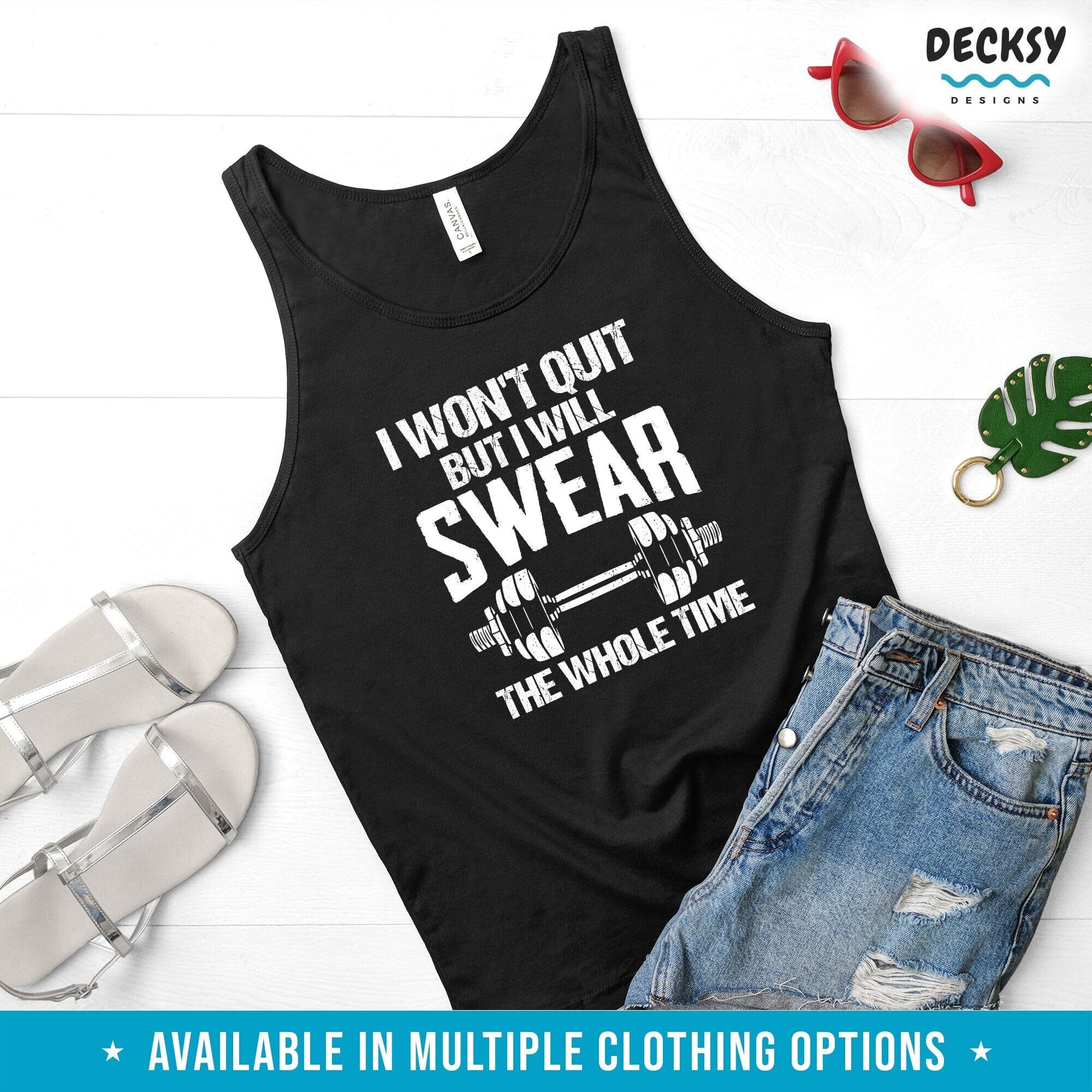 Gym Motivation Tshirt, Workout Gift-Clothing:Gender-Neutral Adult Clothing:Tops & Tees:T-shirts:Graphic Tees-DecksyDesigns