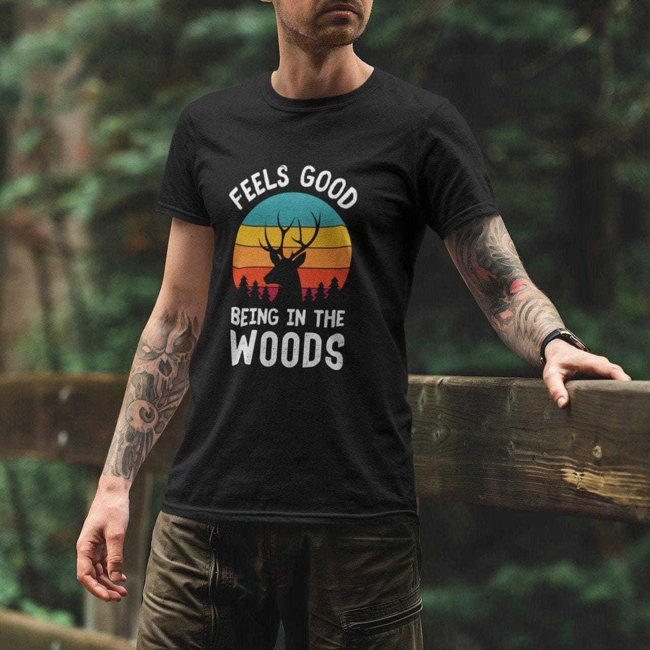 Hiking Shirt, Camping Gift-Clothing:Gender-Neutral Adult Clothing:Tops & Tees:T-shirts-DecksyDesigns