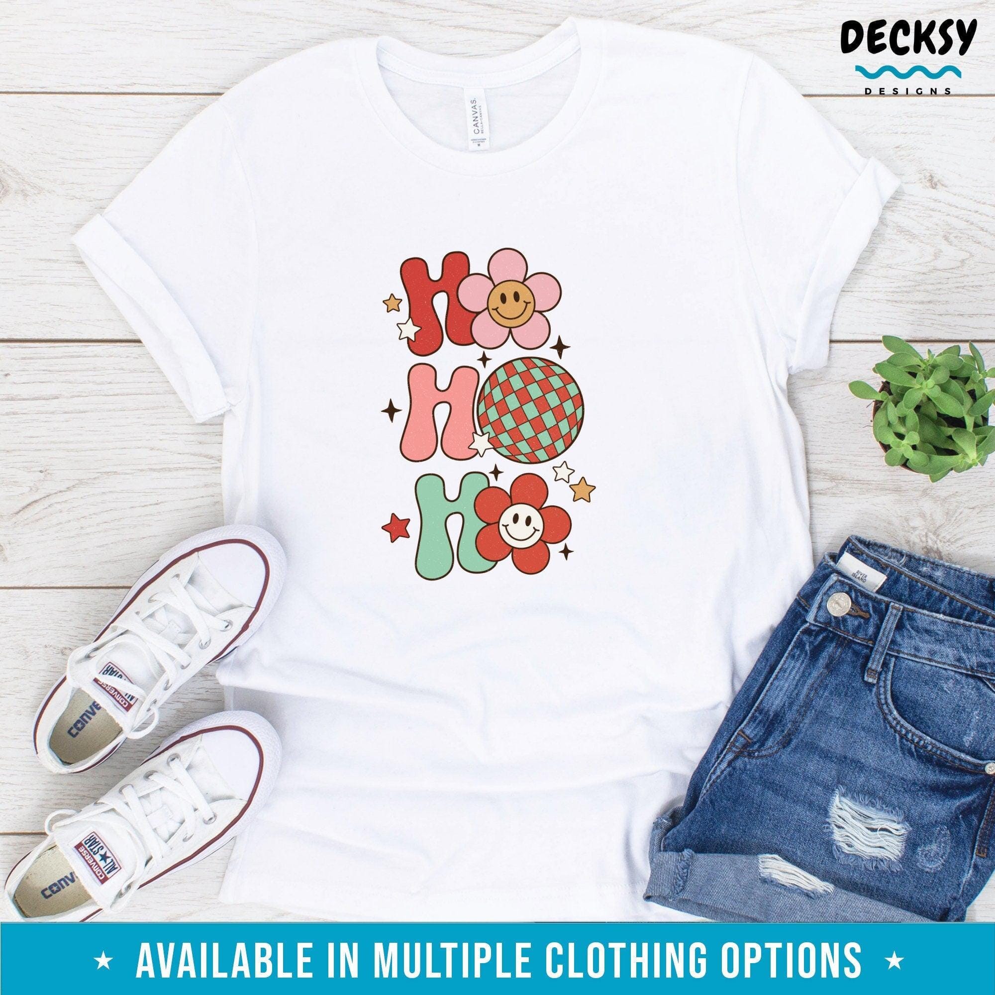 Ho Ho Ho Shirt, Holiday Shirt Gift For Family-Clothing:Gender-Neutral Adult Clothing:Tops & Tees:T-shirts:Graphic Tees-DecksyDesigns