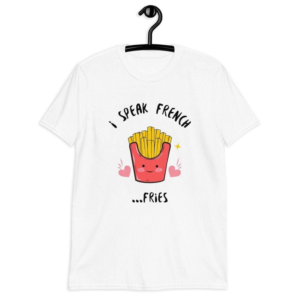 I Speak French Fries Tshirt, Foodie Gift-Clothing:Gender-Neutral Adult Clothing:Tops & Tees:T-shirts-DecksyDesigns