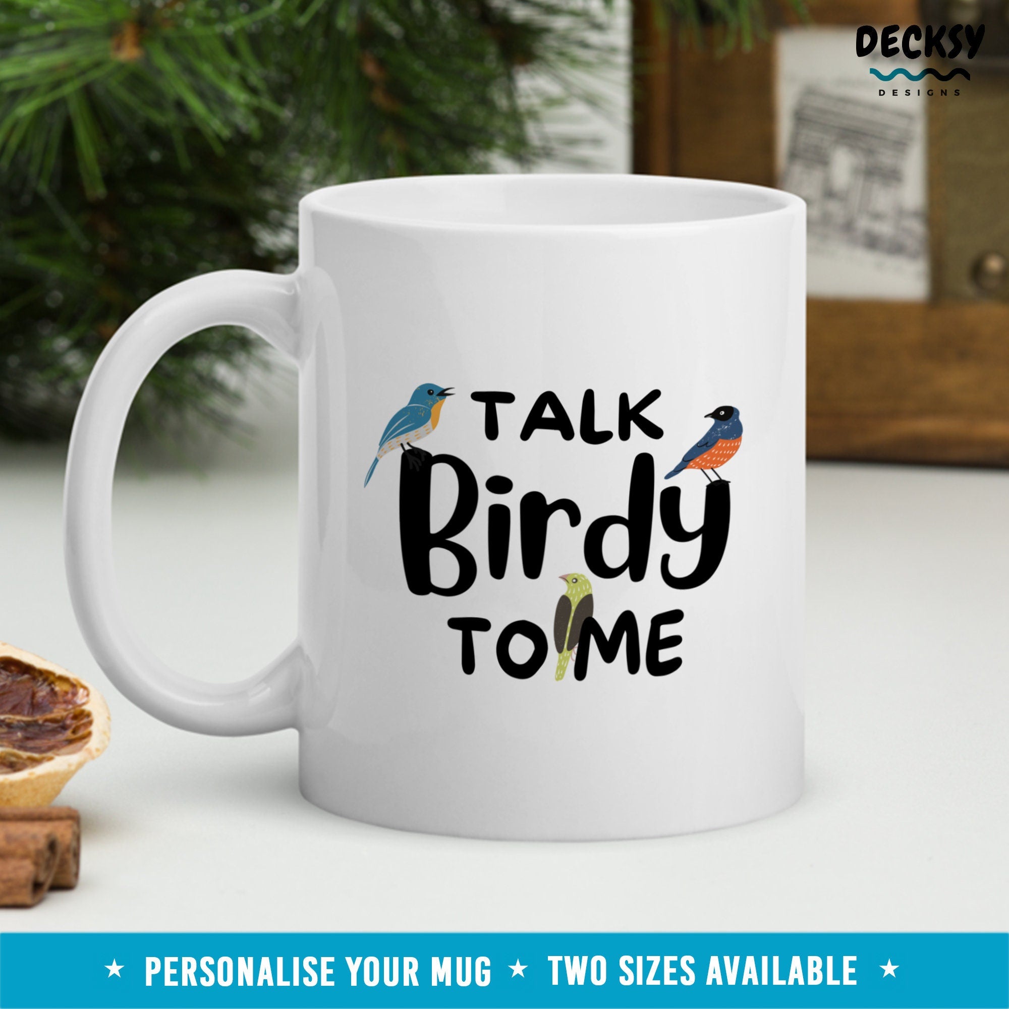 Bird Lover Gift, Bird Watcher Mug, Custom Bird Watching Gift, Personalised Birdwatching Gift For Birdwatchers, Funny Bird Nerd Present Mugs by DecksyDesigns