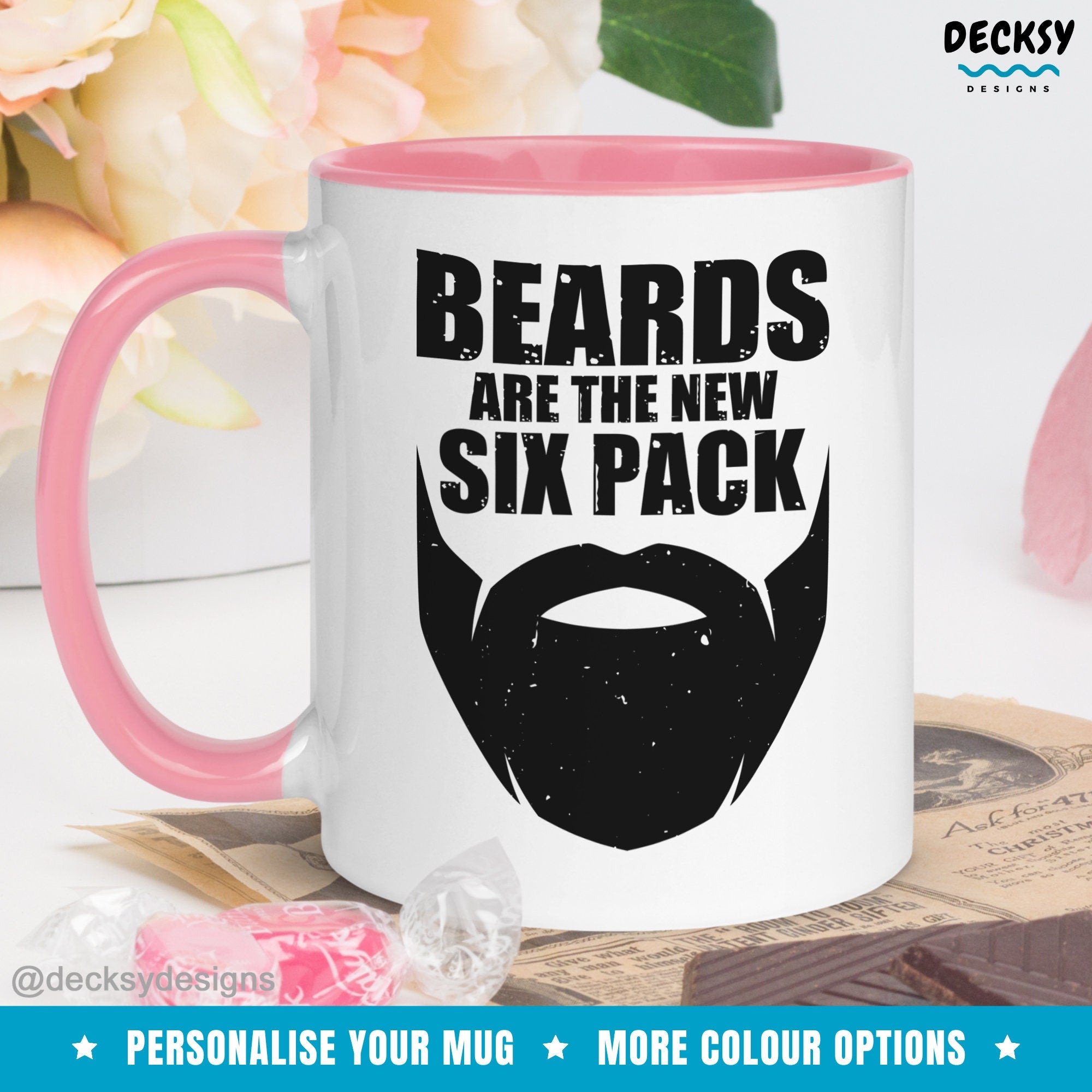 Beard Lover Mug, Custom Mug For Men, Funny Gift for Husband, Beard Coffee Mug, Gift For Bearded Men, Personalised Gift for, Bearded Man Mug Mugs by DecksyDesigns