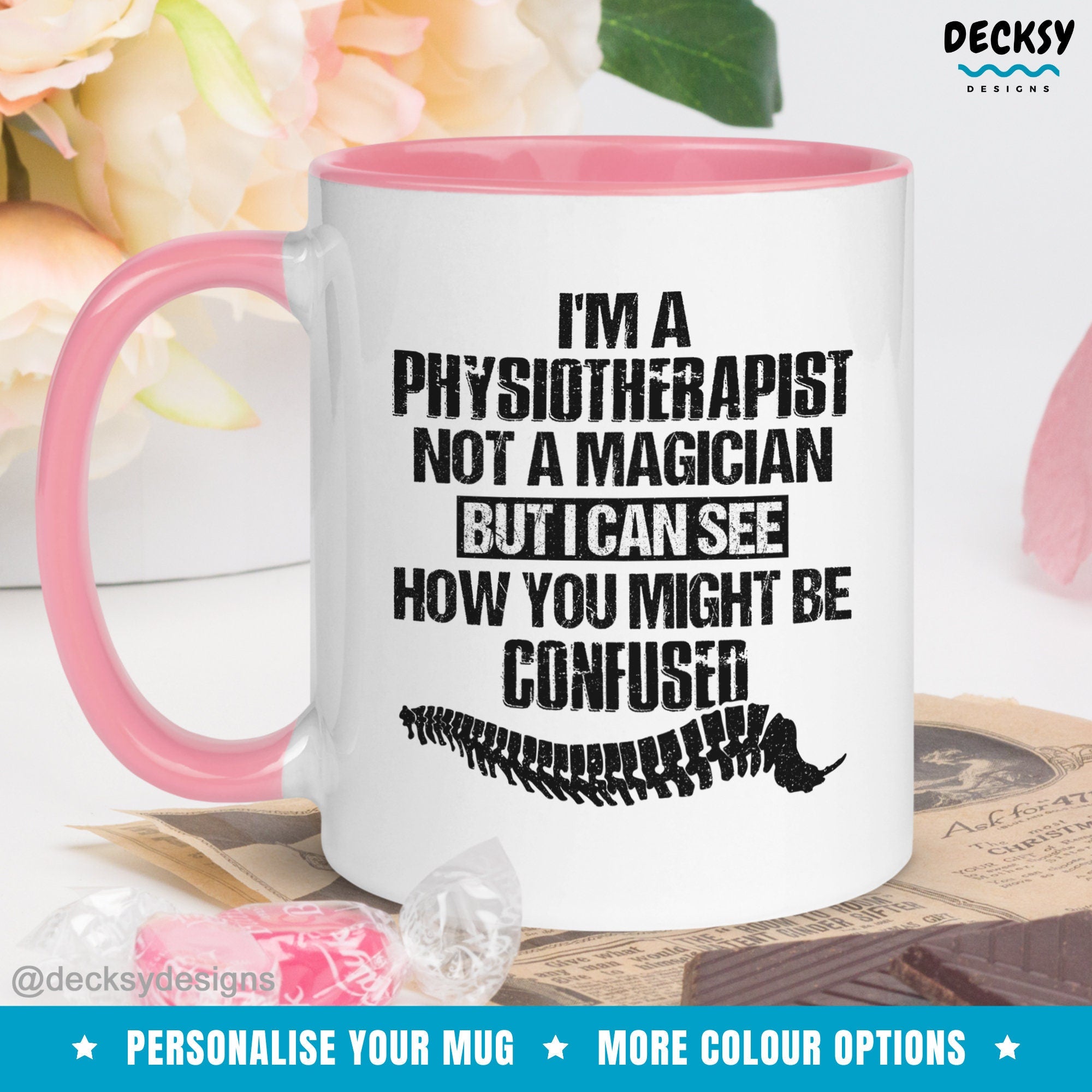 Physiotherapist Mug, Physiotherapy Gifts, Custom Physical Therapist Mug, Physio Gift, Funny Therapy Gift, Personalised Thank You Gift For PT Mugs by DecksyDesigns