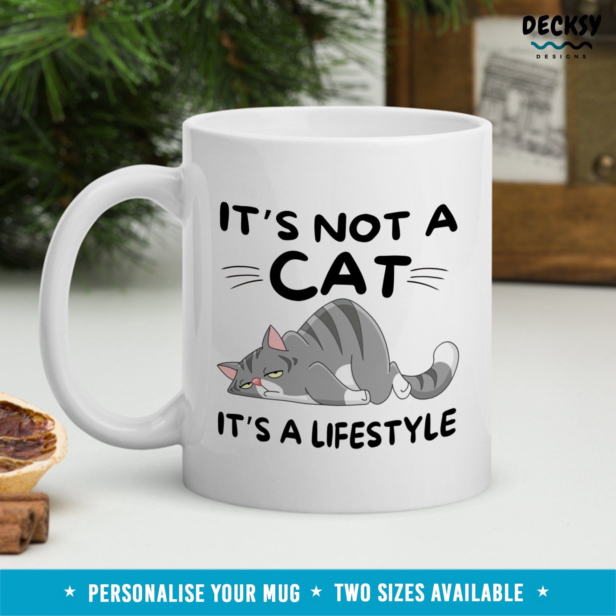 Cat Lover Mug, Custom Cat Owner Gift, Cat Mama Mug, Cat Dad Coffee Mug, Cute Cat Lady Gift For Cat Grandma, Funny Cat Mom Gift Personalised Mugs by DecksyDesigns