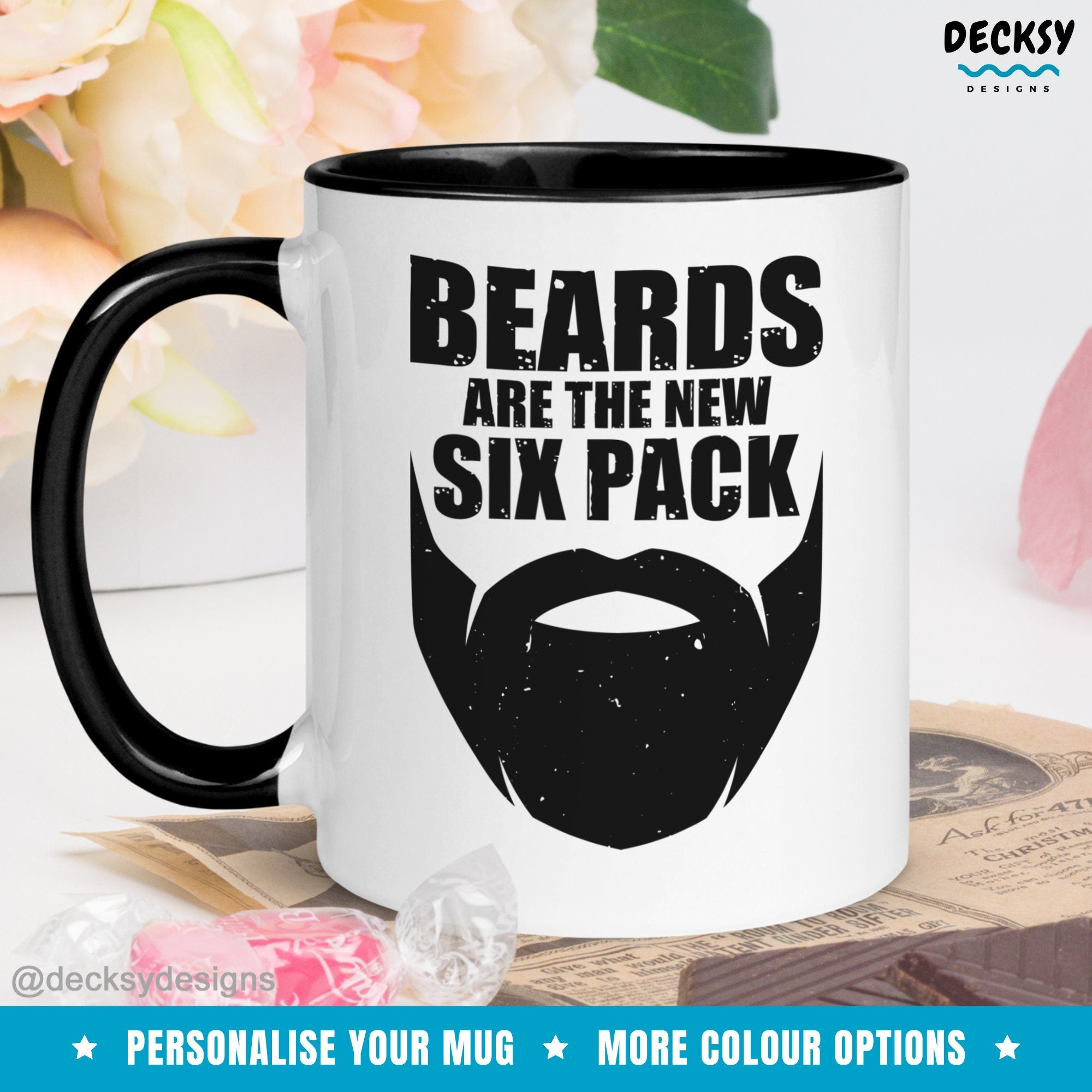 Beard Lover Mug, Custom Mug For Men, Funny Gift for Husband, Beard Coffee Mug, Gift For Bearded Men, Personalised Gift for, Bearded Man Mug Mugs by DecksyDesigns