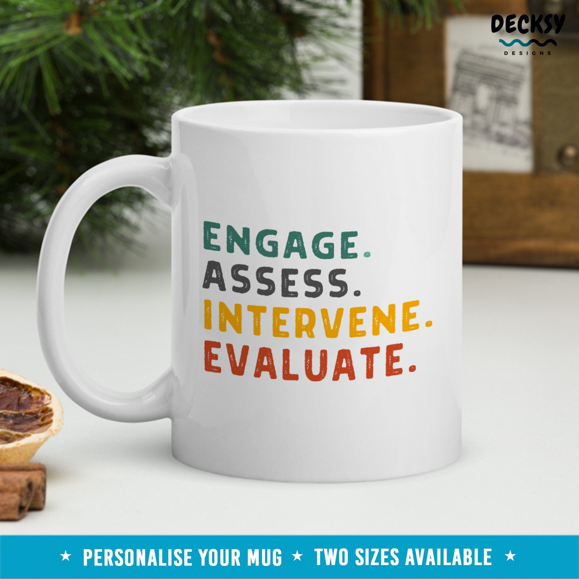 Social Worker Mug, Custom Gift For Social Work, Personalised School Social Worker Appreciation Gift, MSW Student, Thank You Case Worker Mug Mugs by DecksyDesigns