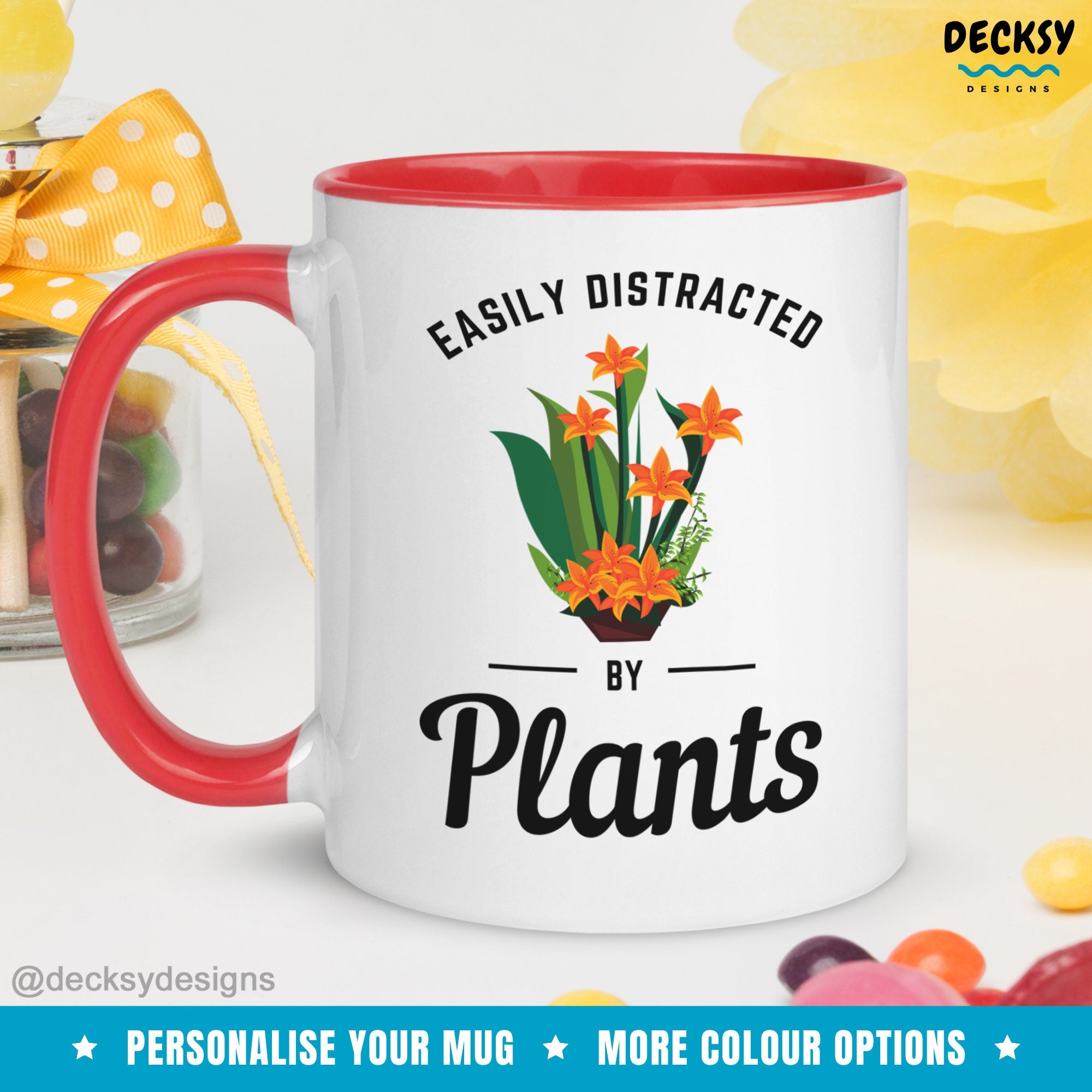 Gardening Mug, Custom Gift for Plant Mom, Plant Coffee Mug, Gift For Plant Lover, Personalised Gift for Plant Lady, Gift for Garden Lover Mugs by DecksyDesigns