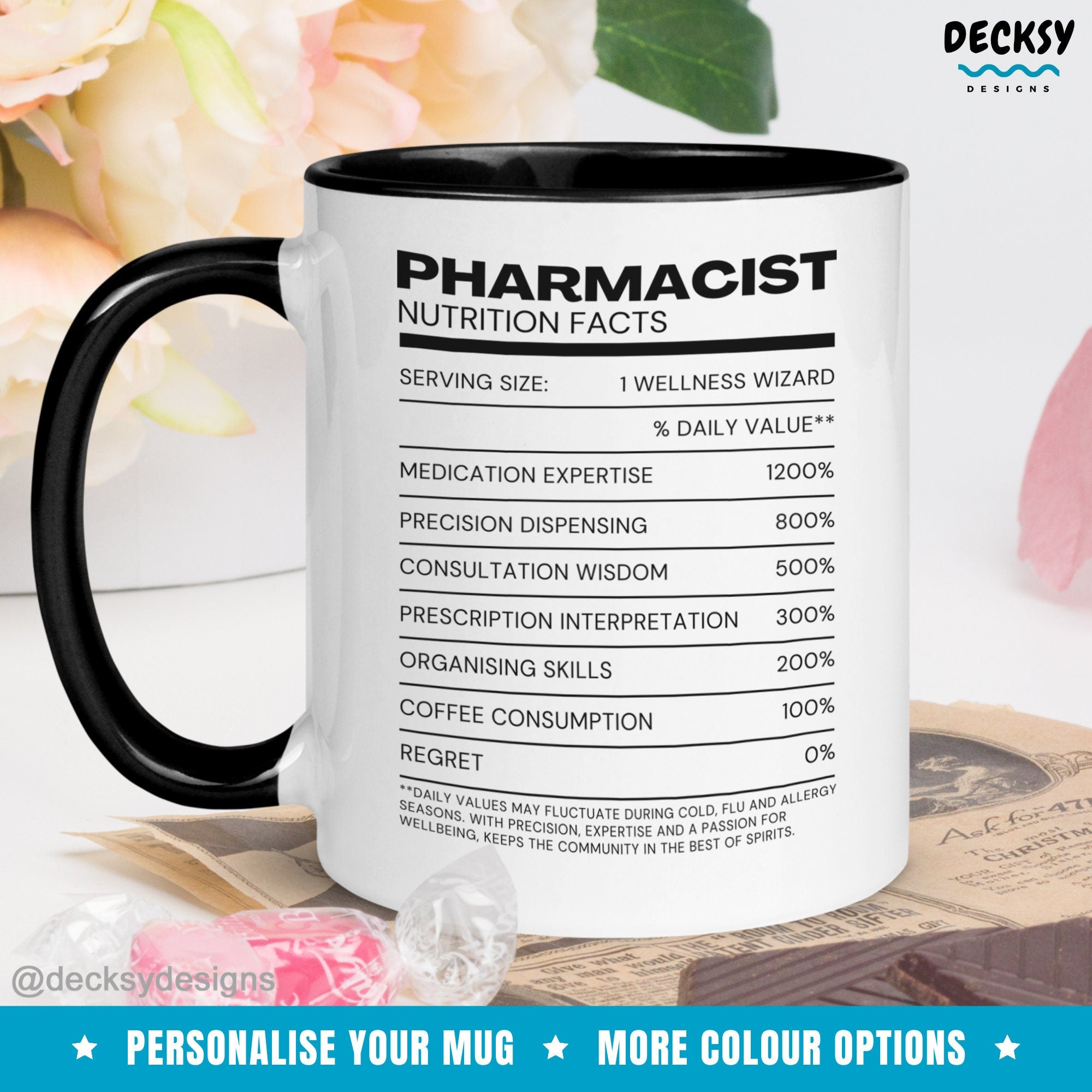 Pharmacist Gift Mug, Custom Pharmacist Mug, Pharmacy Student Mug, Personalised Gift For New Pharmacist, Funny Pharmacist Mug, Pharm Tech Mug Mugs by DecksyDesigns