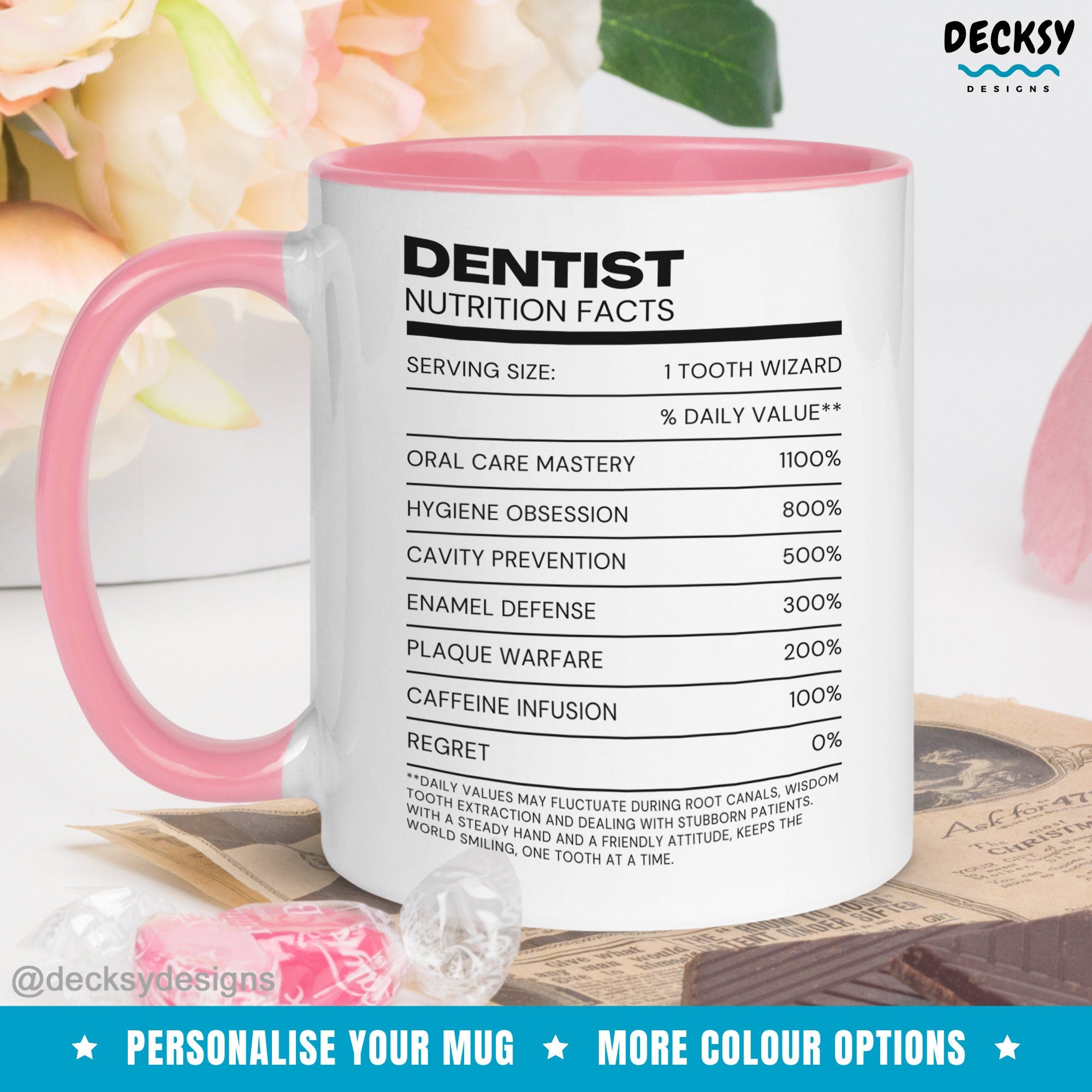 Gift For Dentist, Custom Dentist Mug, Personalised Dentist Gift, Dentist Graduation Student, Dental Hygienist Mug, Funny Dentist Office Mug Mugs by DecksyDesigns