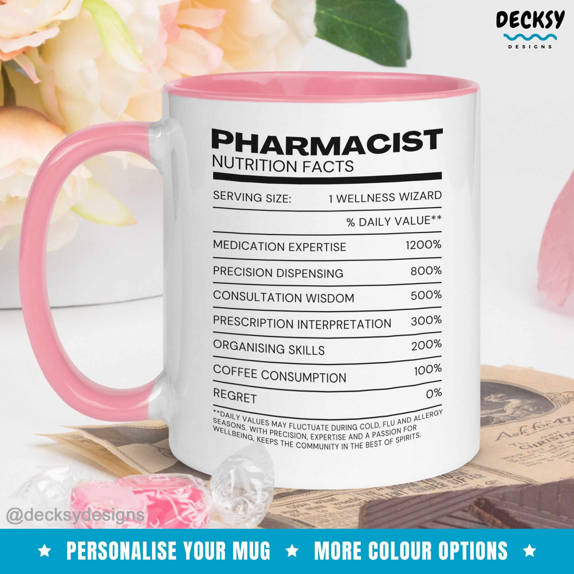 Pharmacist Gift Mug, Custom Pharmacist Mug, Pharmacy Student Mug, Personalised Gift For New Pharmacist, Funny Pharmacist Mug, Pharm Tech Mug Mugs by DecksyDesigns